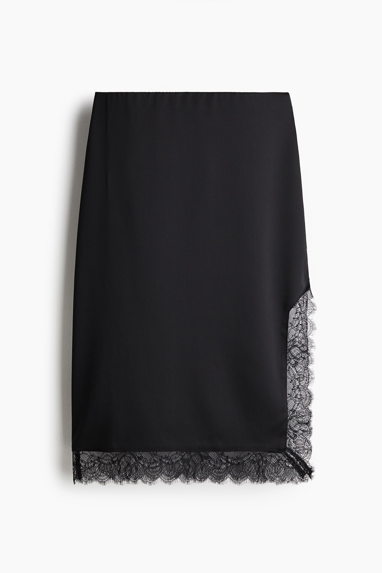 Chân váy có chi tiết ren - Màu đen - 1