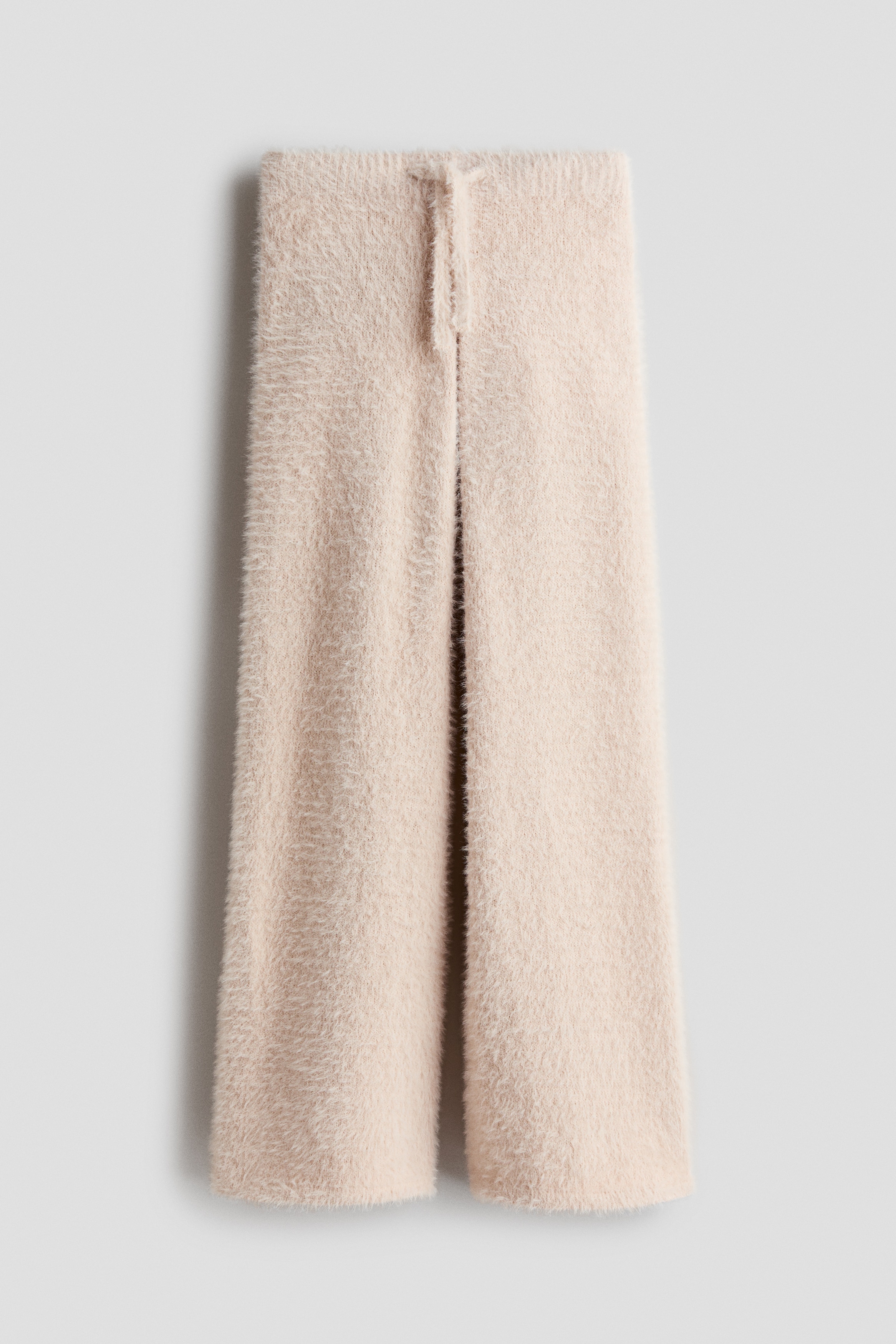 Fluffy-knit straight-leg joggers