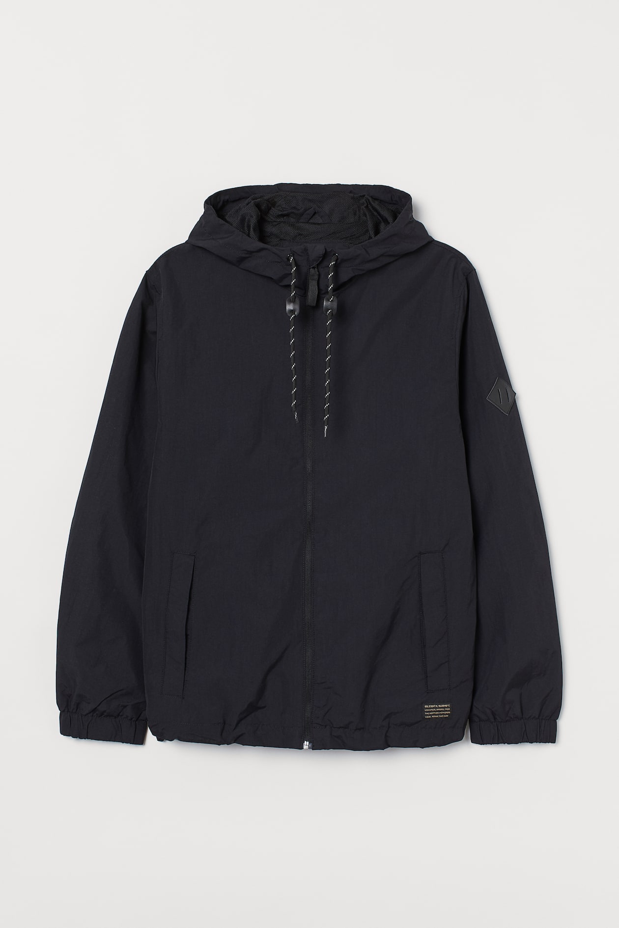 Nylon Windbreaker - Long sleeve - Black - Men | H&M US