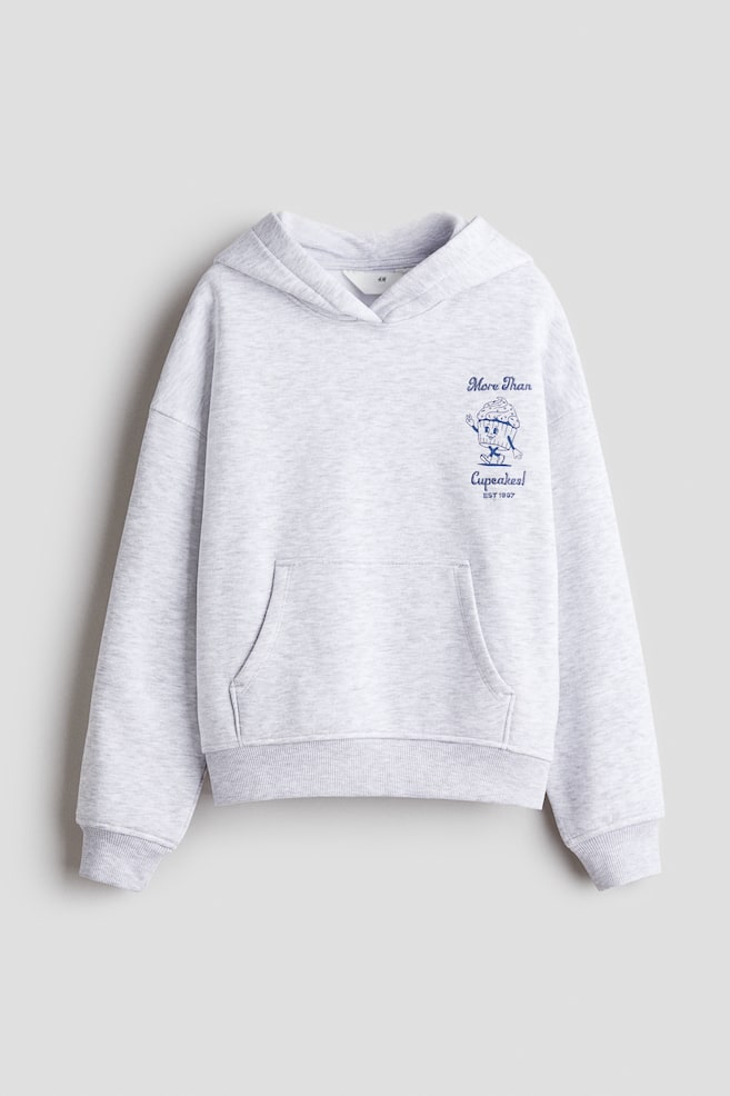 Sudadera oversize con capucha y motivo - Gris claro jaspeado/Cupcake/Blanco/Ski club/Blanco/Palermo/Lila claro/Los Angeles/Crema/Dálmata - 1