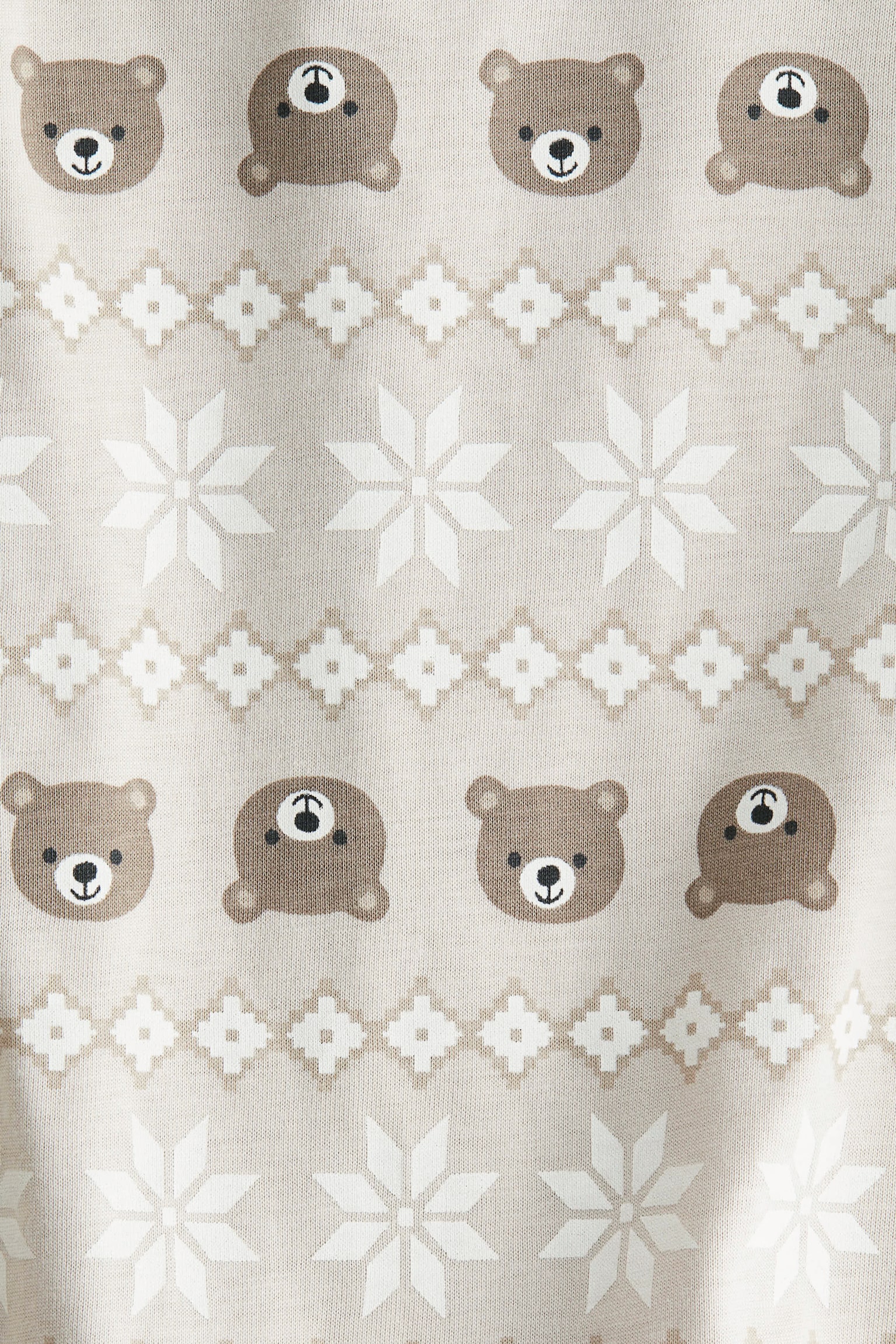 パターンカバーオールパジャマ - ライトベージュ／ベア/レッド／クリスマス/ネイビーブルー／クリスマス/ダークグレー／ゴースト/ホワイト／ハート/クリーム／テディベア/ライトダスティピンク／ハート/ライトブルー／フォックス/ホワイト／ドッグ/ライトグリーン／バニー - 2