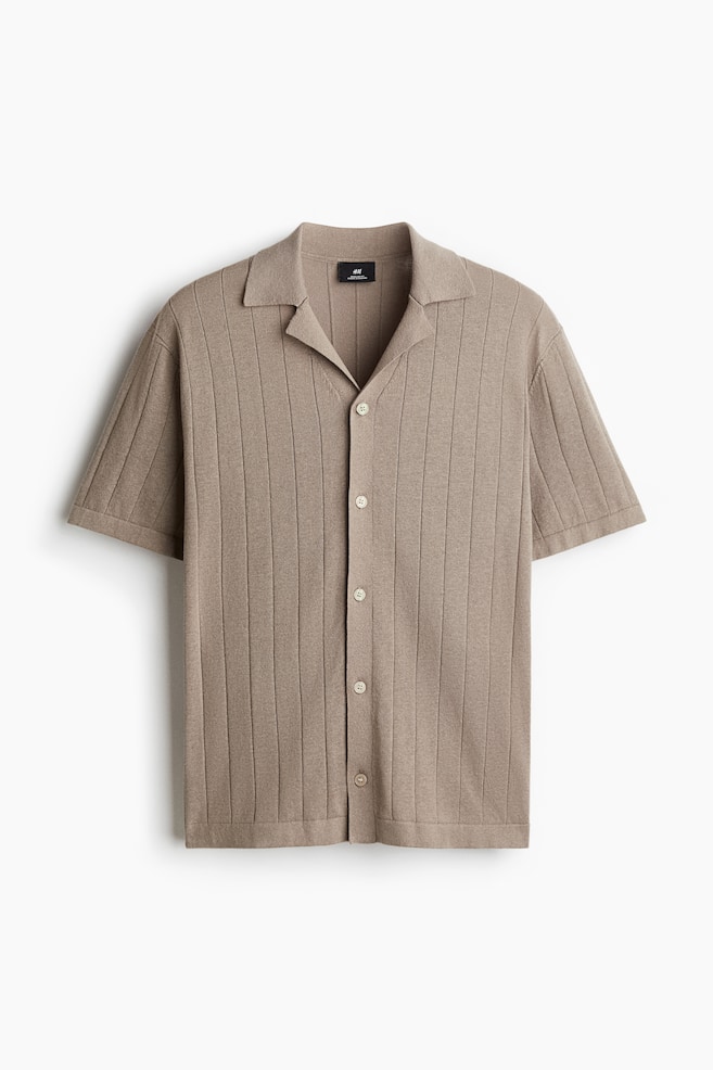 Regular-Fit Linen-Blend Resort Shirt - Dark beige/Sage green/Cream/Cream - 1