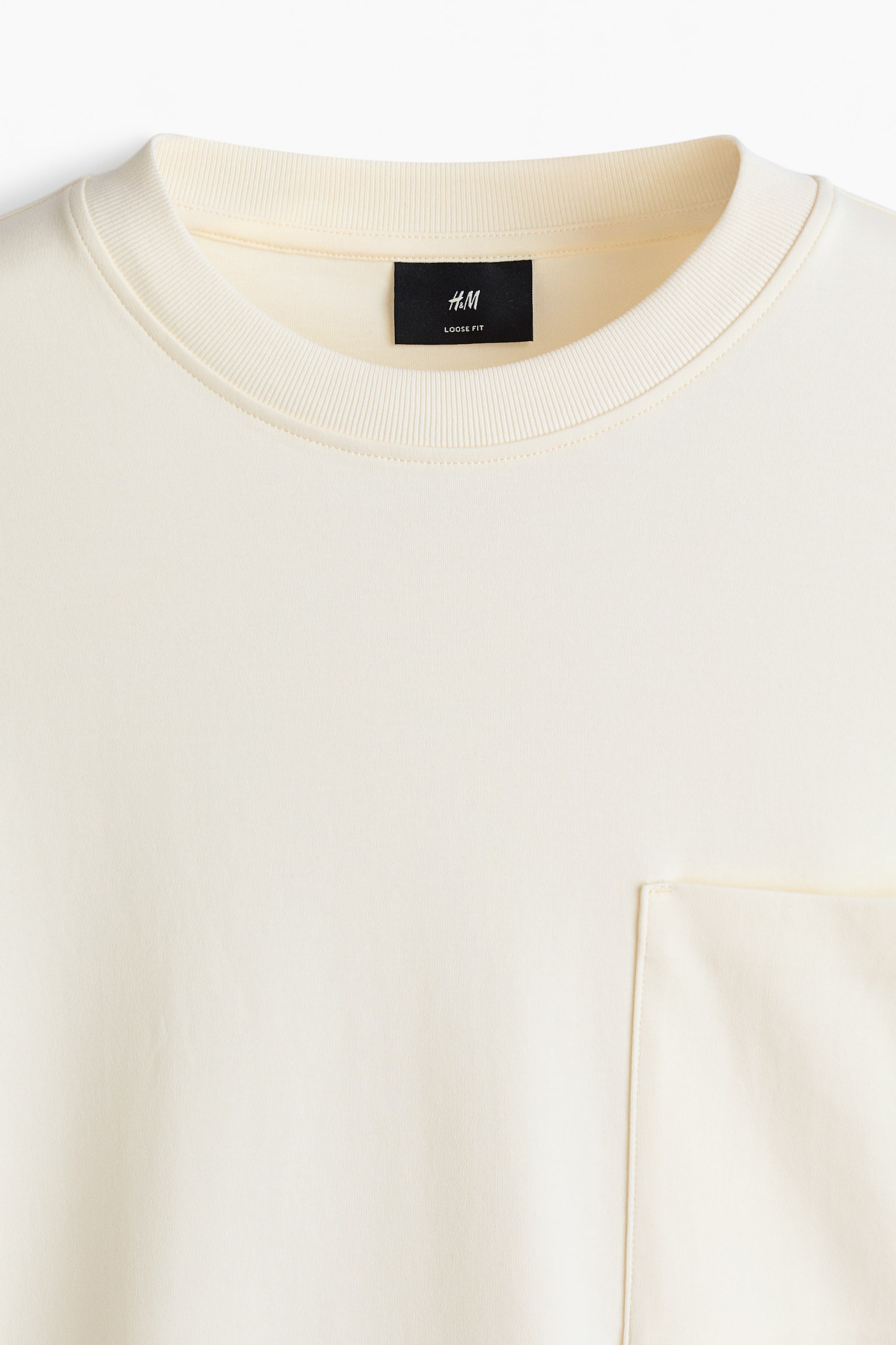 Loose Fit Long-sleeved jersey top - White/Dark brown/White/Beige/Black - 2