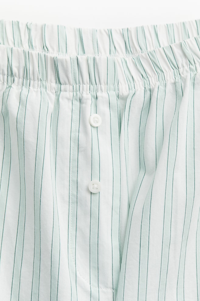 Twill pyjama bottoms - Light green/Striped/Black/Checked/Dark green/Checked - 3