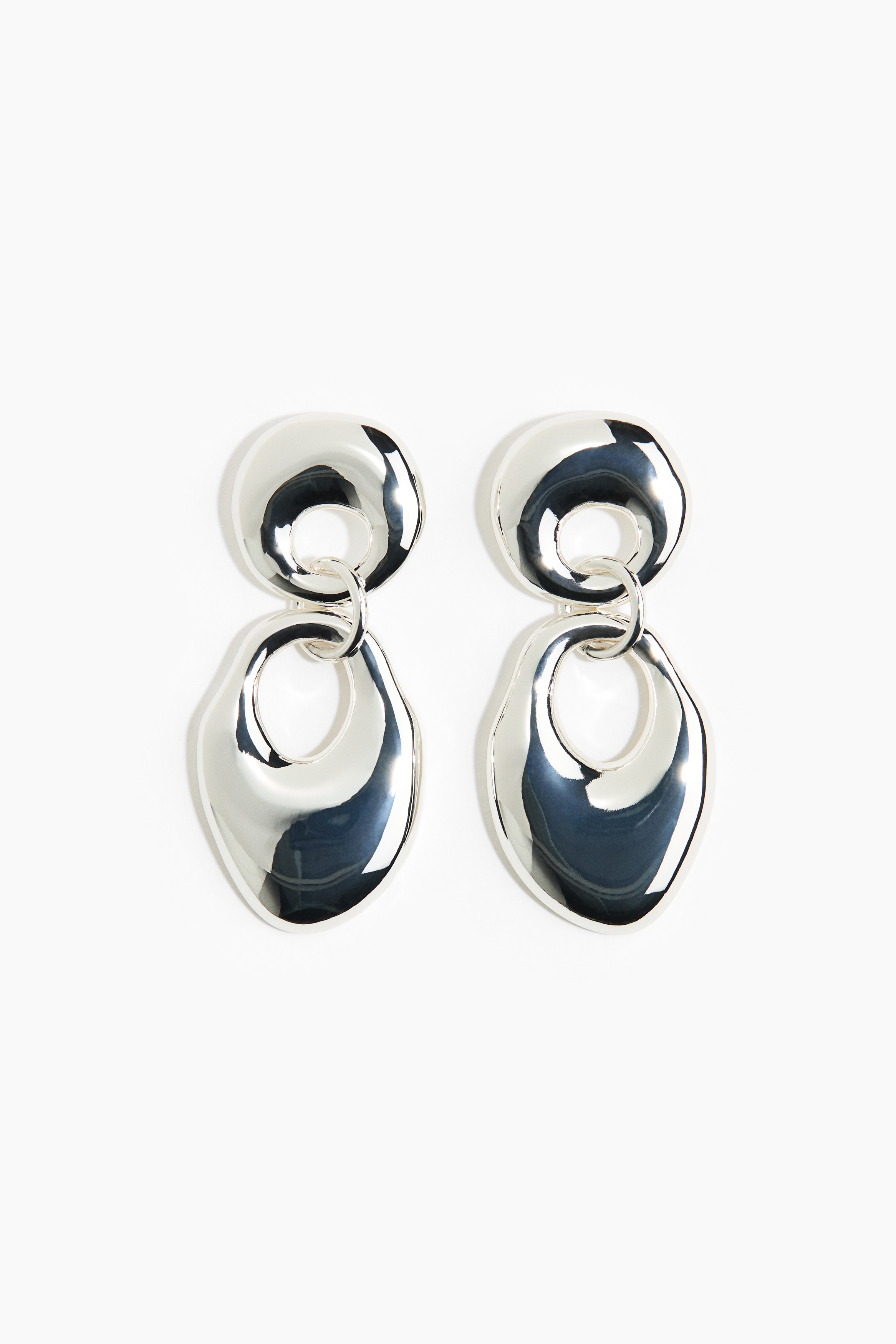 吊墜耳環 - 銀色/金色