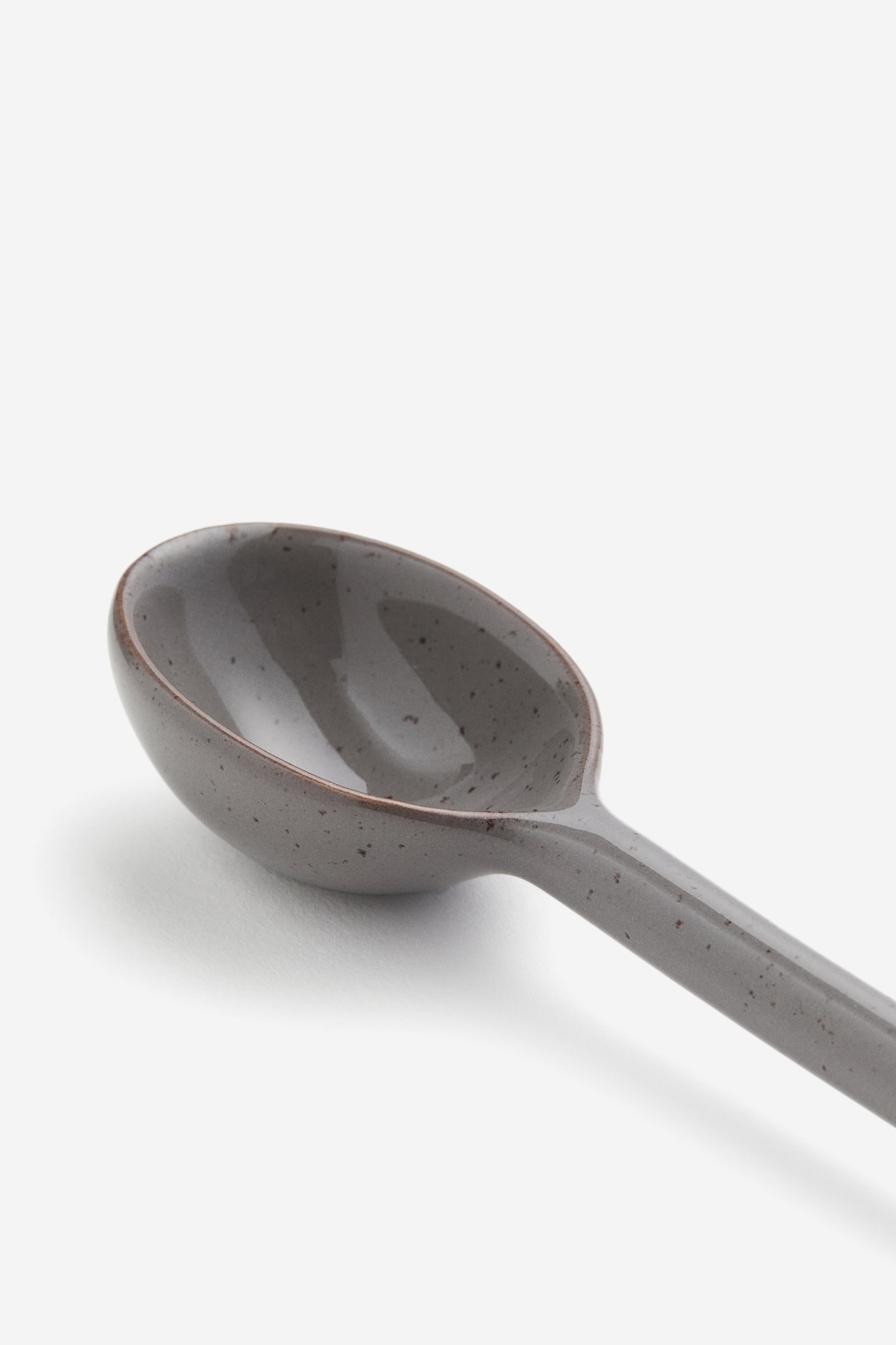 Stoneware serving spoon - Grey - 2