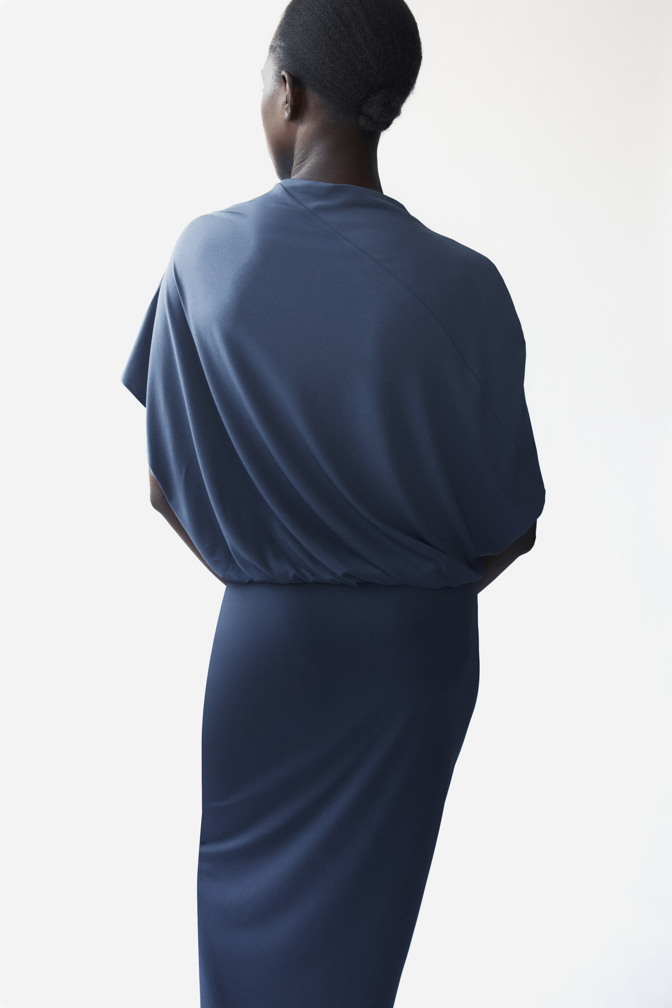 Draped Asymmetric Dress