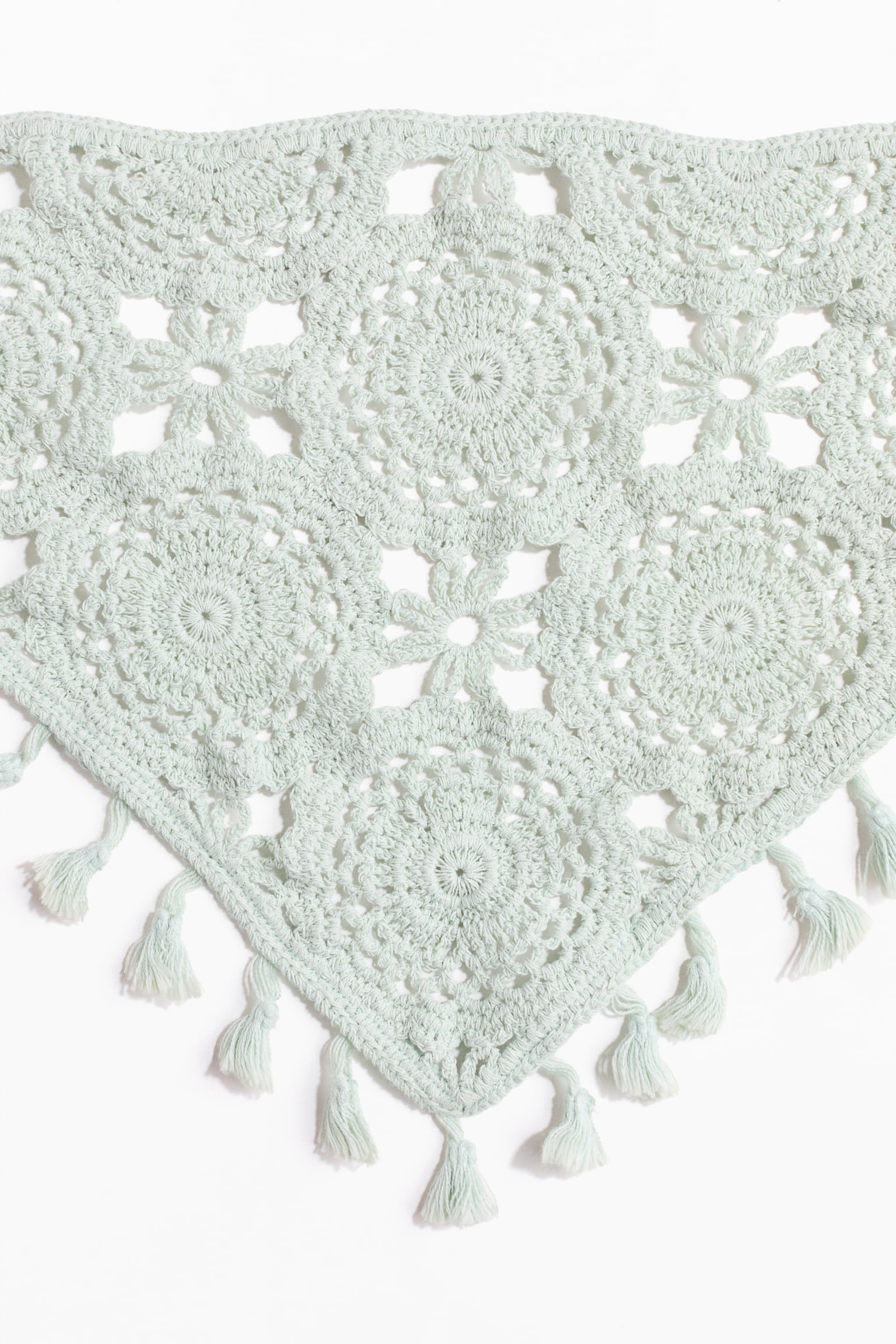 Crochet-look cotton head scarf - 3