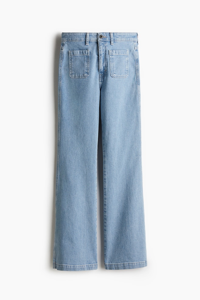 Flared Ultra High Jeans - Light denim blue/Denim blue/Pale denim blue - 1