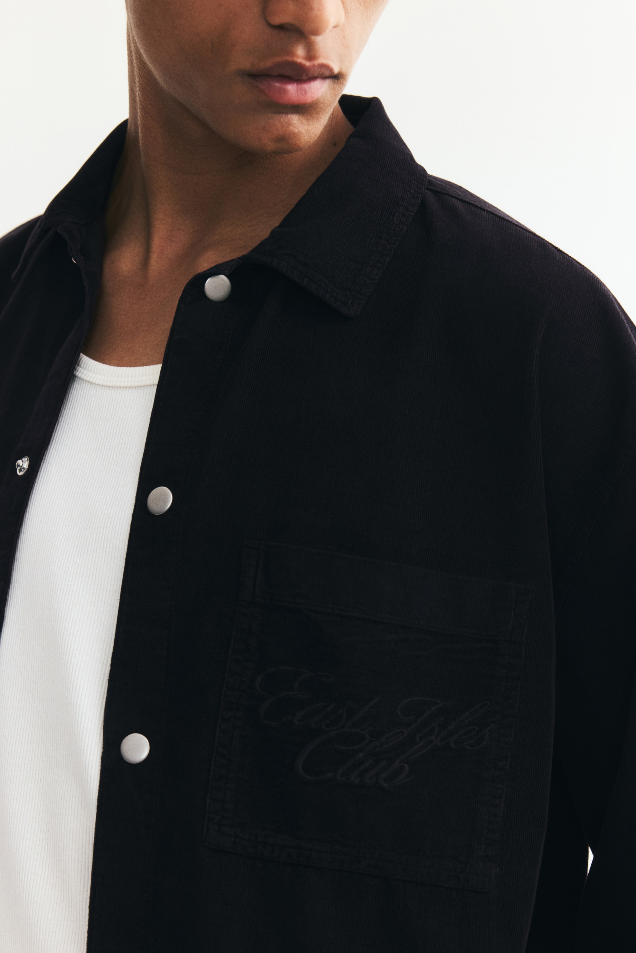 Мужские рубашки H&M Relaxed-Fit Corduroy Shirt — фото 3