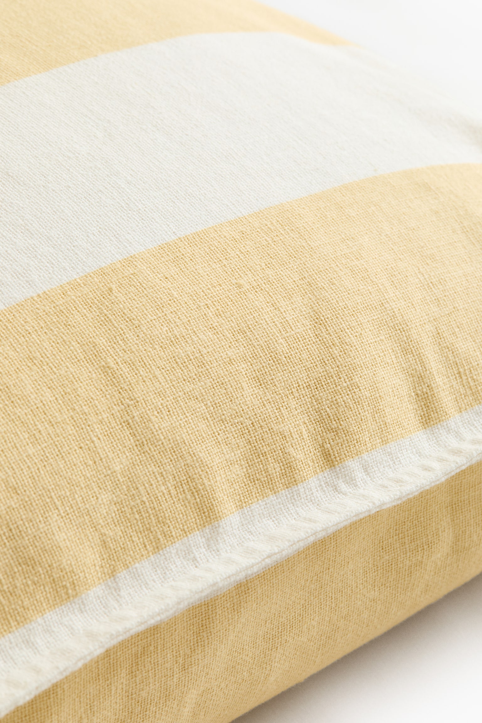 Linen-blend cushion cover - Light yellow/Striped/Dark olive green/Striped/Light dusty blue/Striped/Beige/Striped/Light dusty pink/Striped/Dark brown/Striped/Light brown/White striped - 3