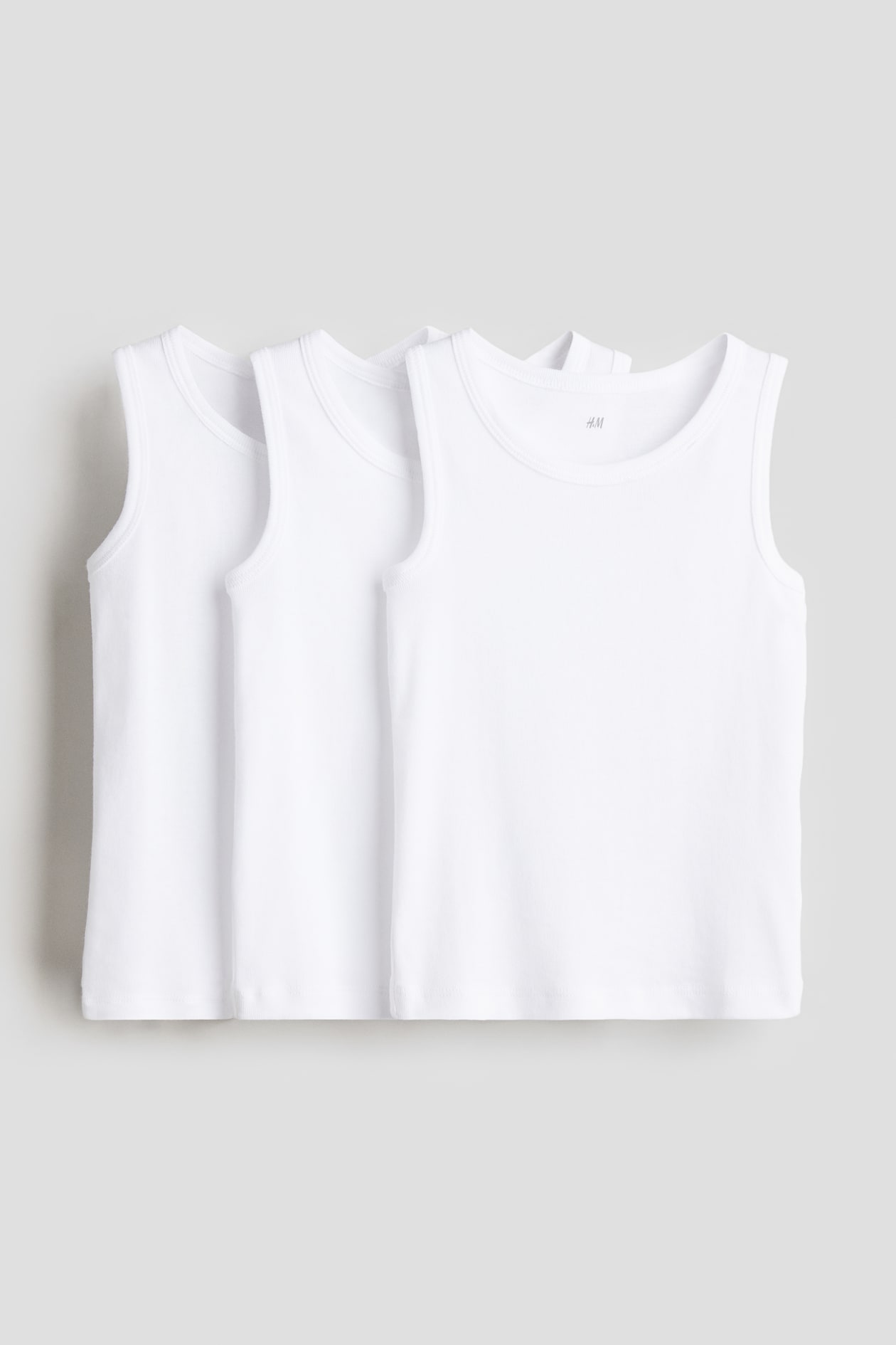 White 3-pack Cotton Tank Tops for kids - Regular | H&M CA