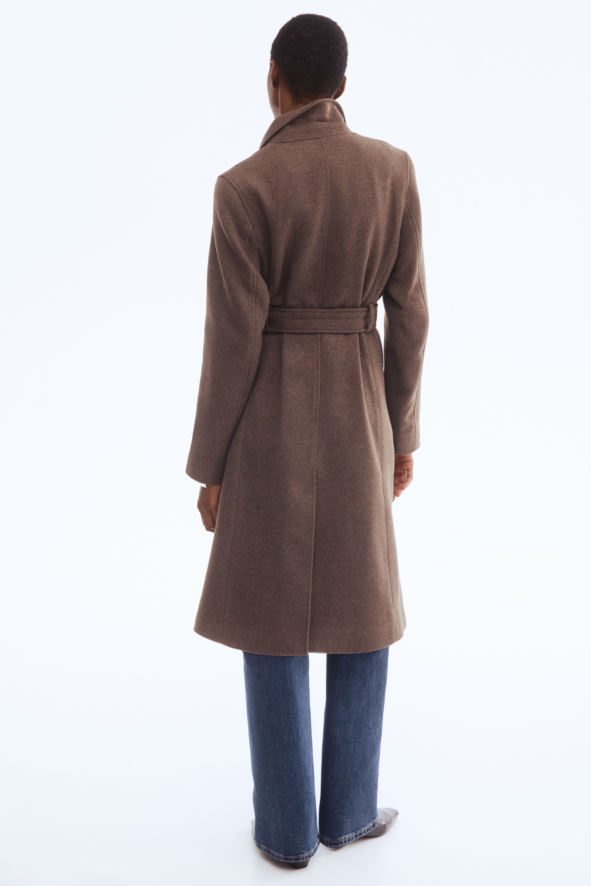 h&m tie belt coat review