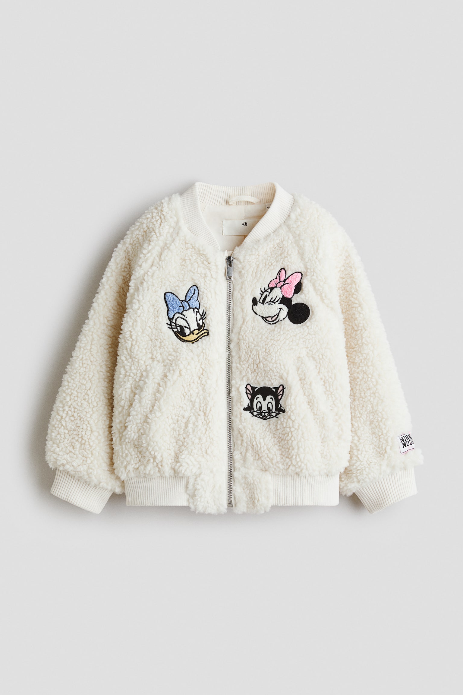 Chamarra bomber en tejido peluche - Crema/Minnie Mouse/Crema/Hello Kitty