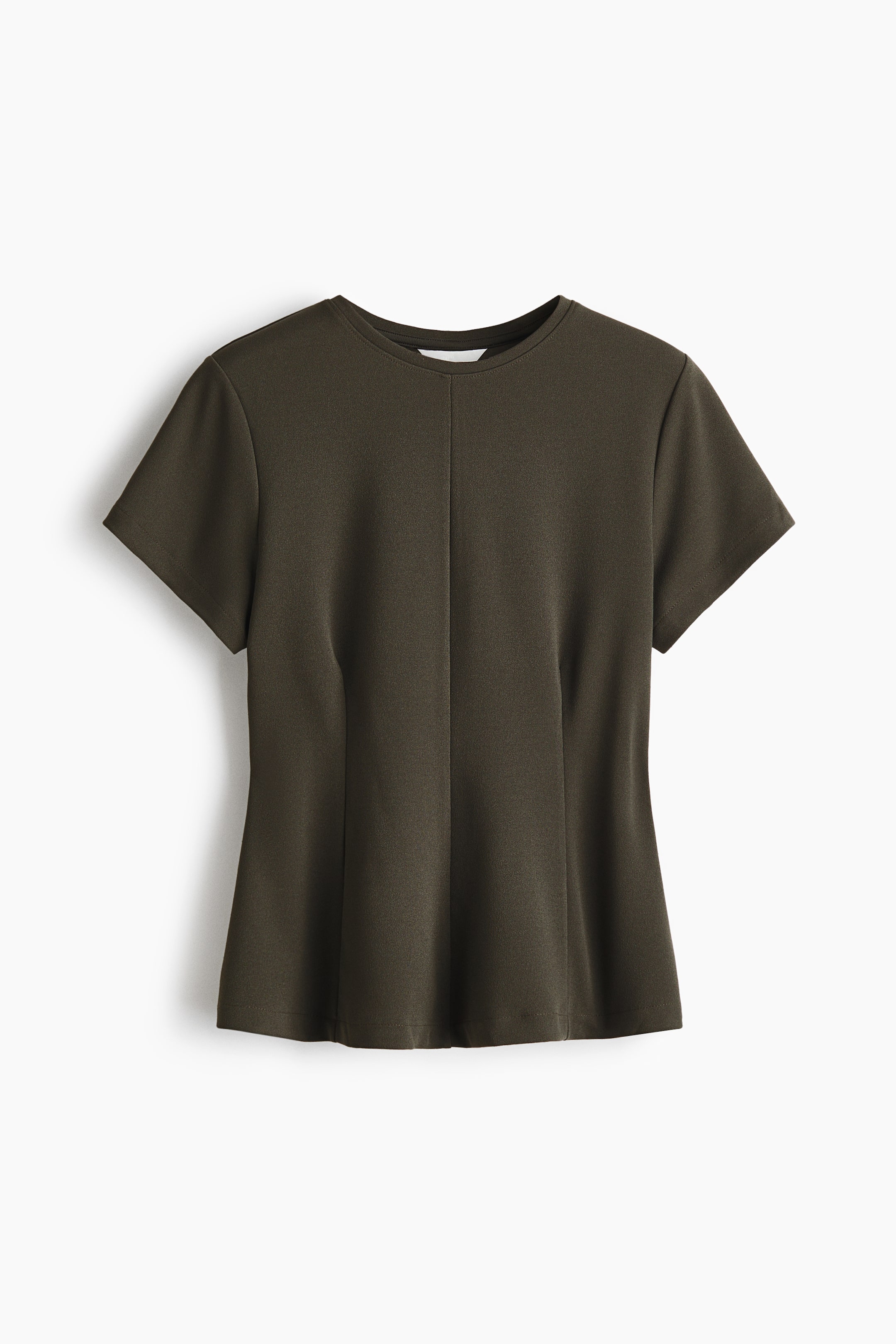拡大画像を表示: Waisted top - ダークグリーン - レディース | H&M JP 1