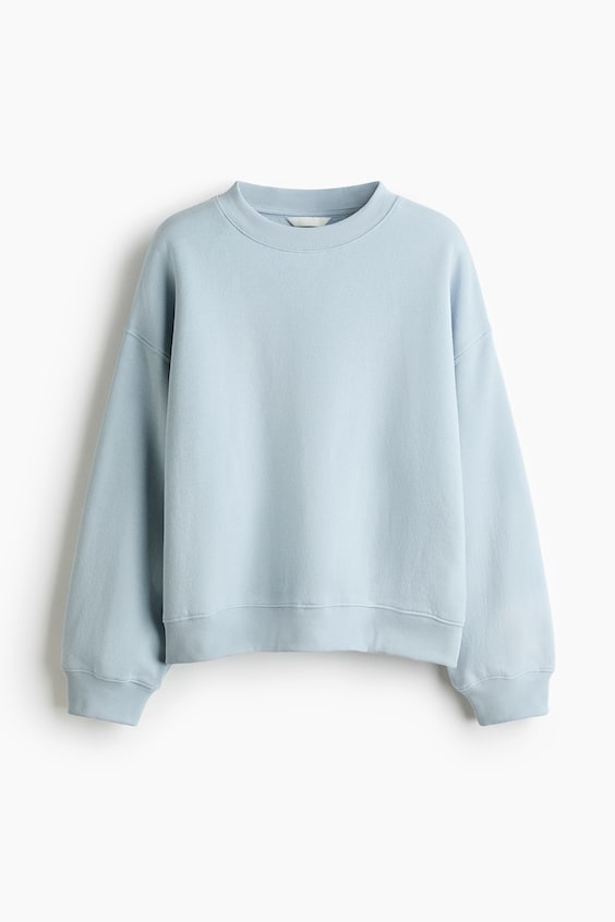 Женская толстовка H&M Loose-Fit, цвет: Светлый пыльный синий