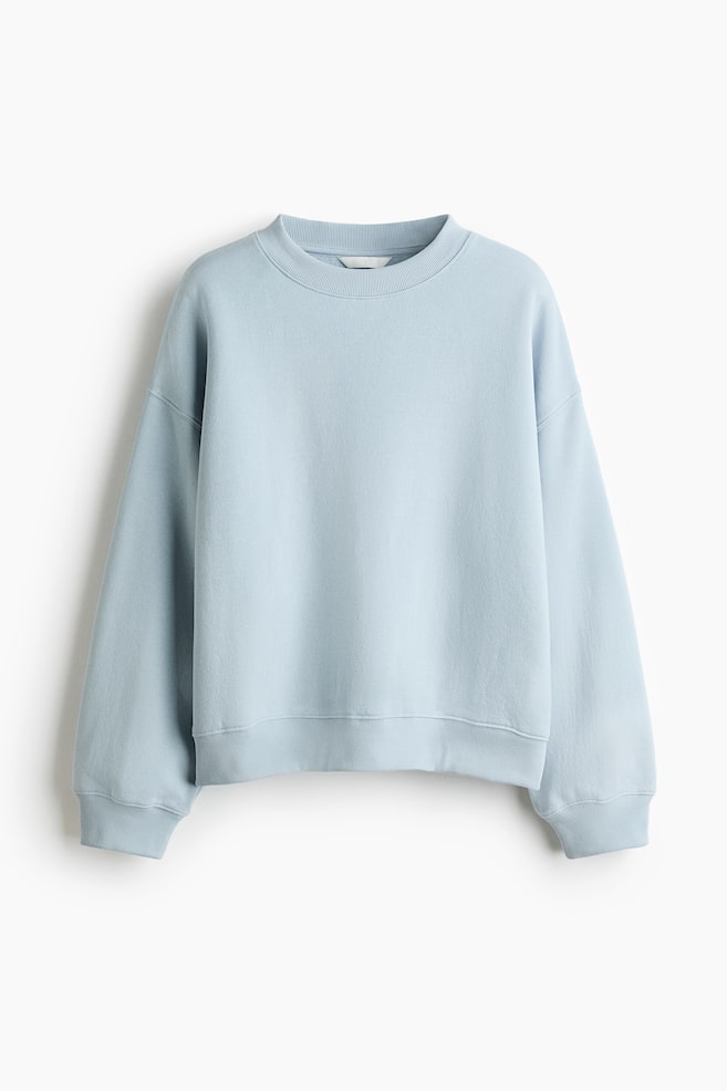 Loose-Fit Sweatshirt - Light dusty blue/Dark purple/Light dusty green - 1