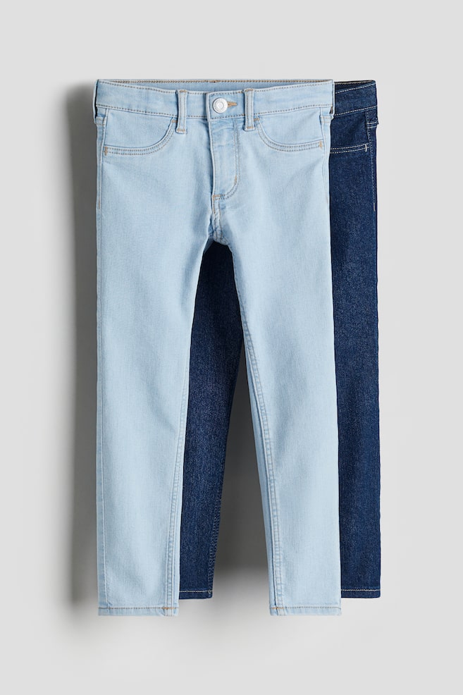 2-pack Skinny Fit Jeans - Lys denimblå/Denimblå/Denimblå/Sort - 1