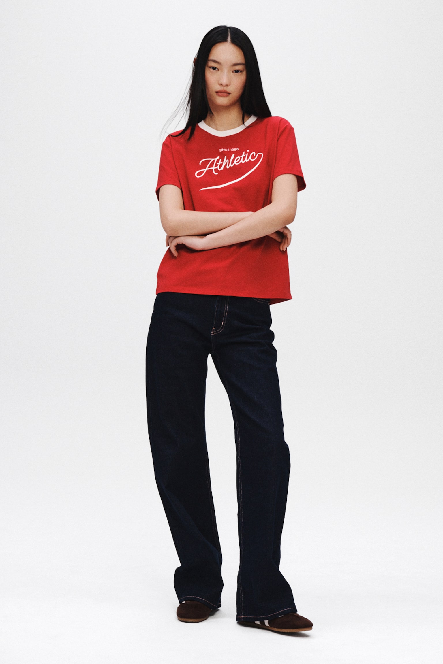 Printed T-shirt - Màu đỏ/Athletic/Xanh tím than/Italian Riviera/Màu kem/Rome/Màu xám nhạt đốm/Amour - 4