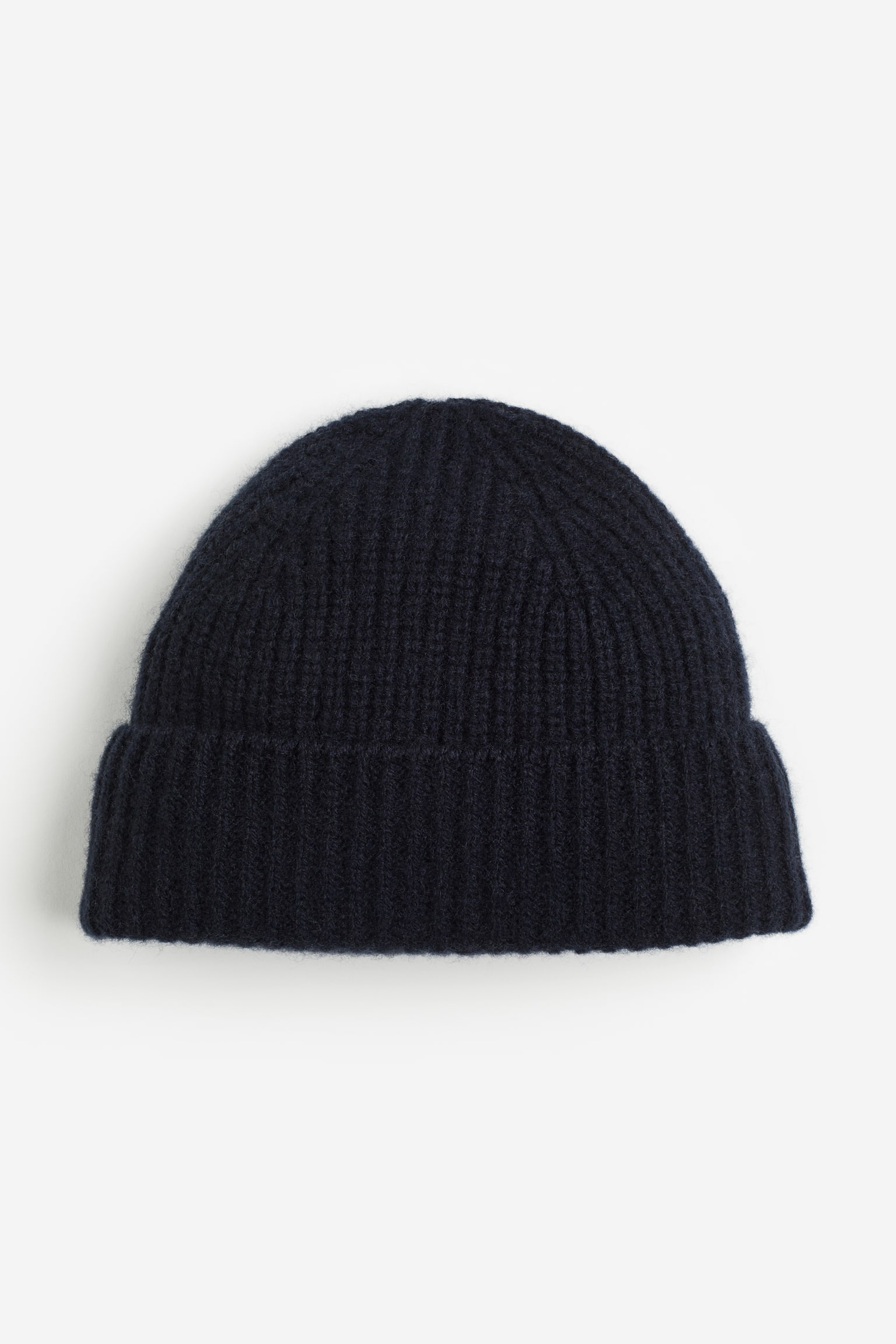 Rib-knit cashmere hat - Dark blue/Black/Grey marl - 1