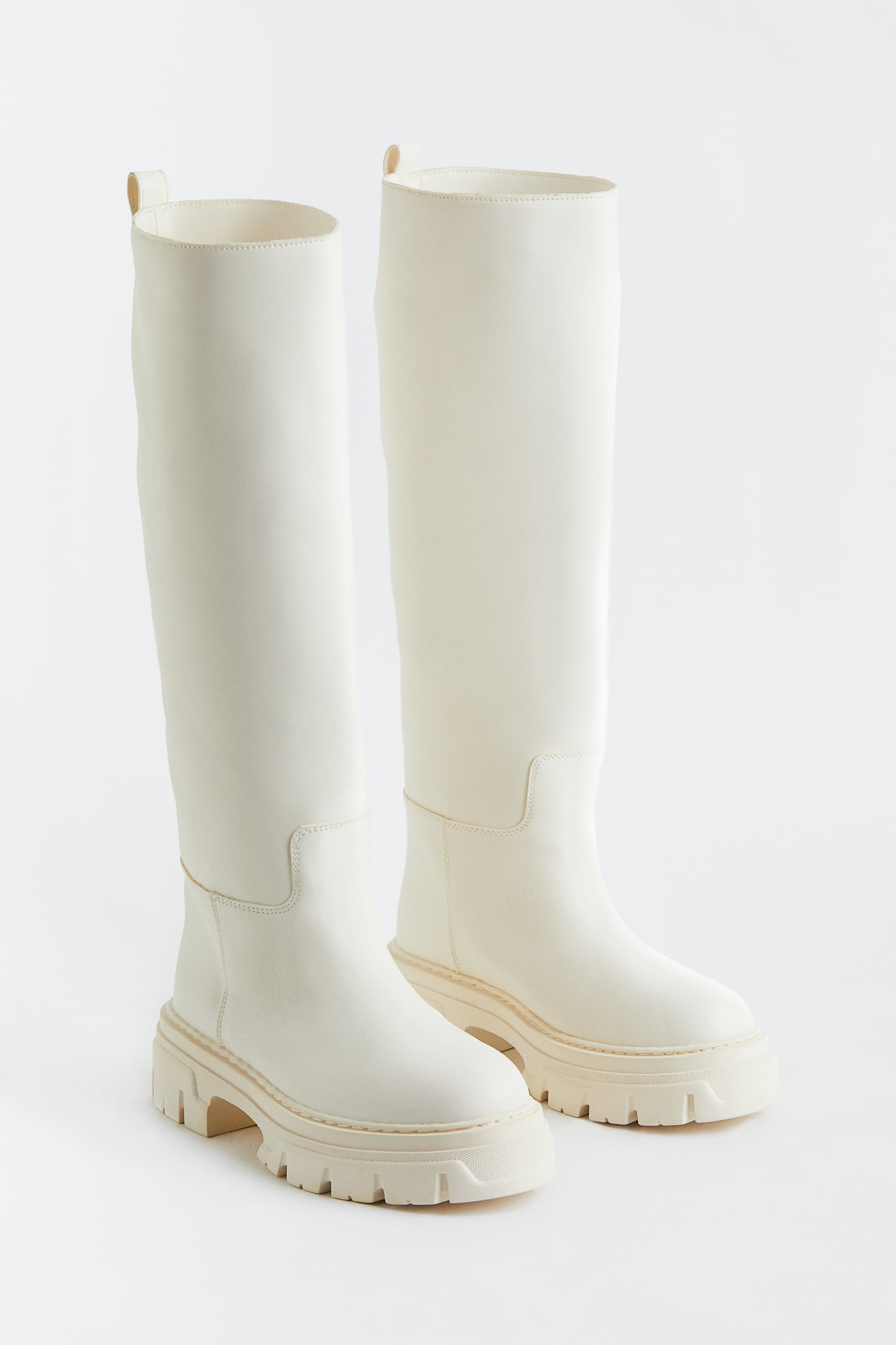 Knee-high boots - White/Beige/Light beige/Black - 3