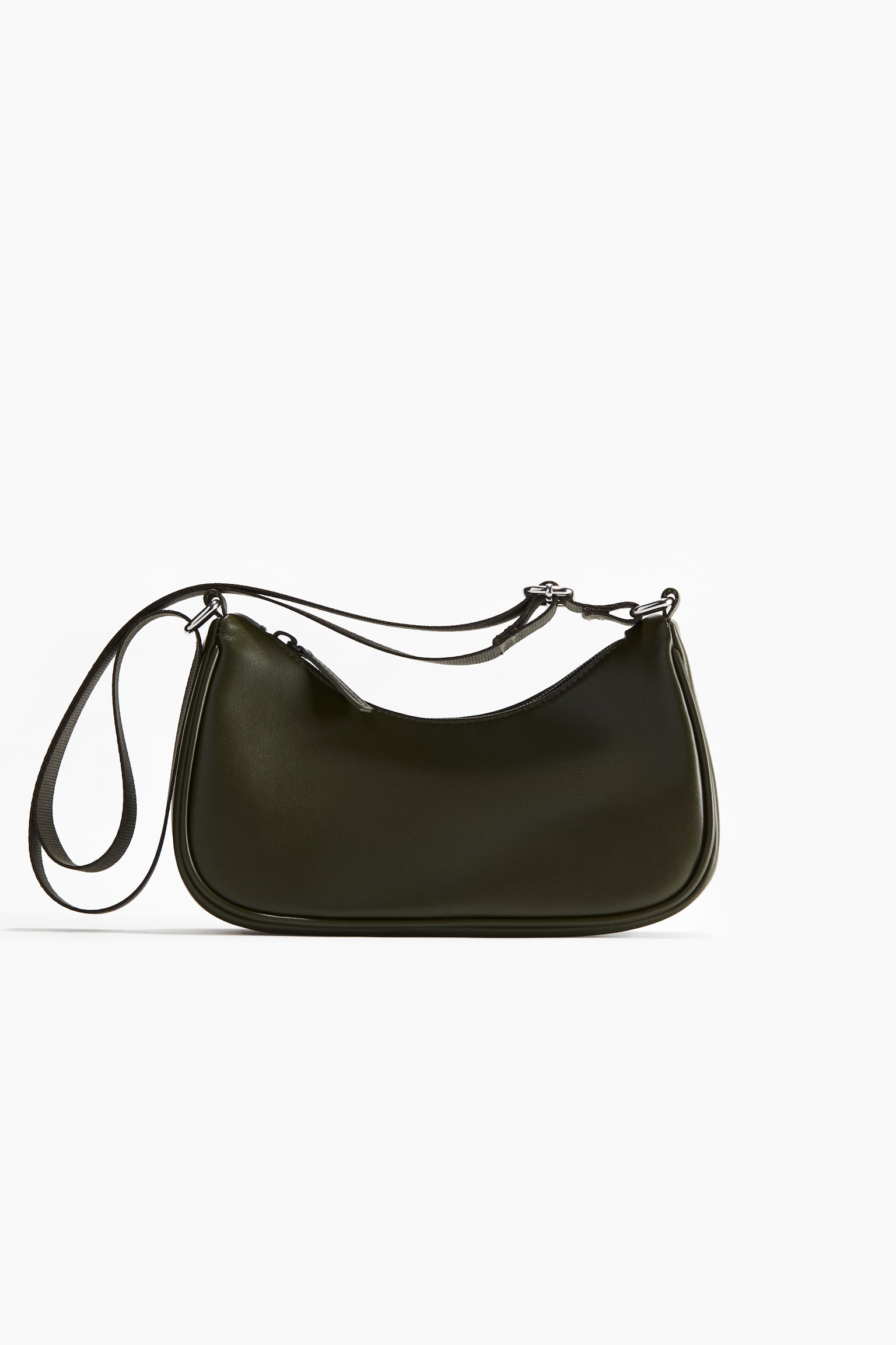 Small crossbody bag - Dark khaki green/Black/White - 1