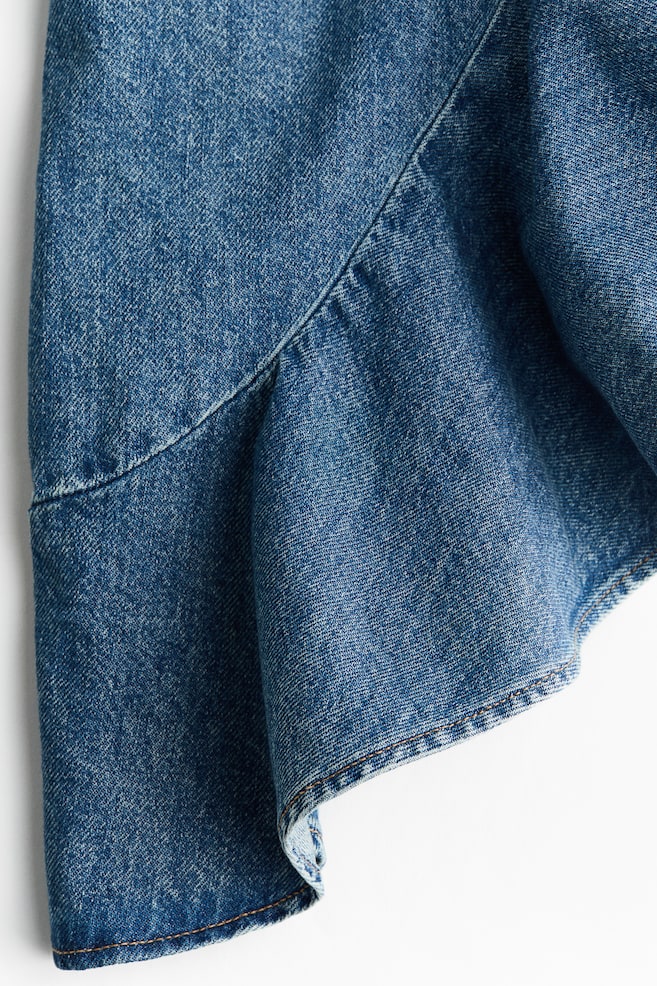 Asymmetric denim skirt - Denim blue - 4