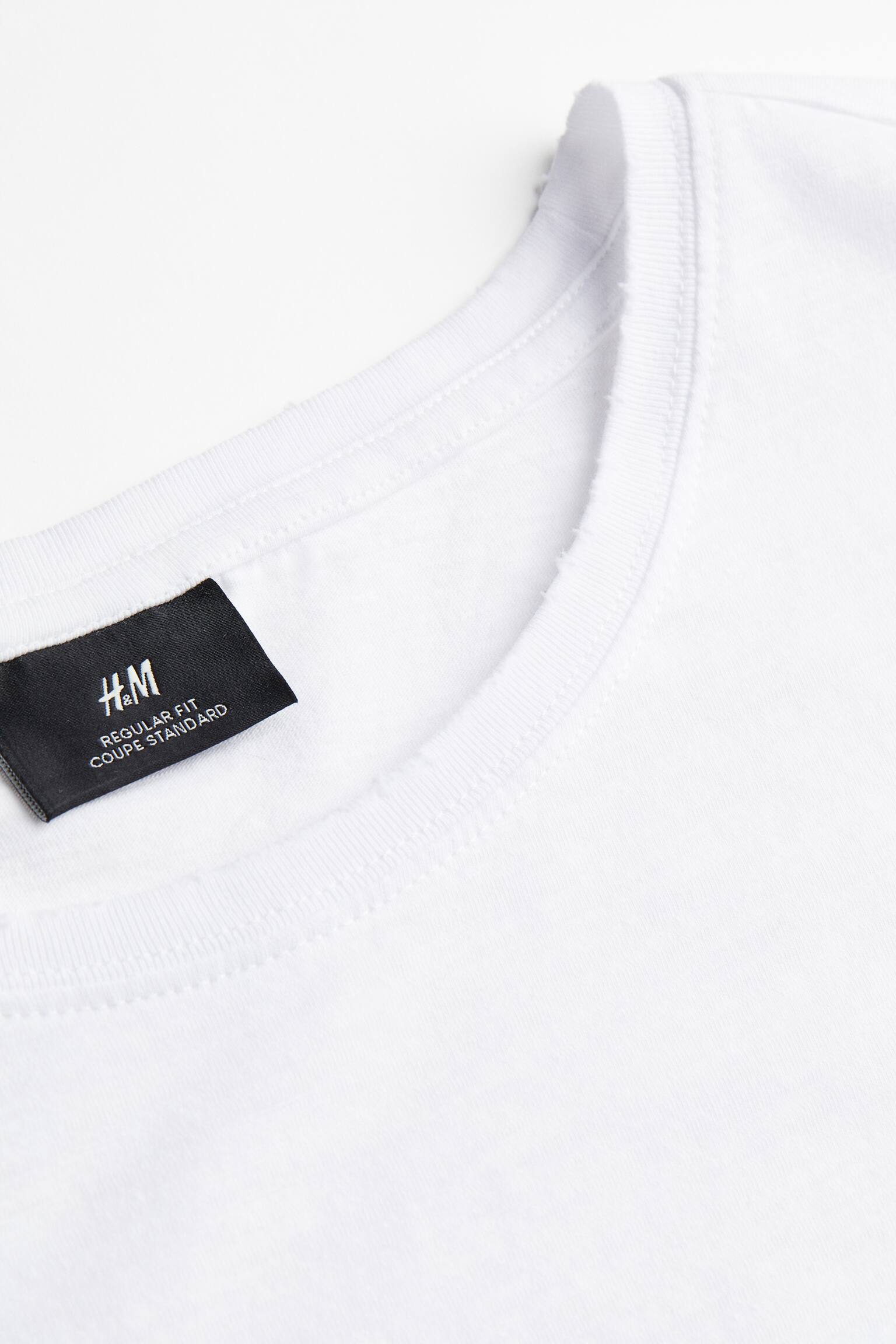 Regular Fit Pocket-detail T-shirt - White/Beige marl/Dark grey marl - 2