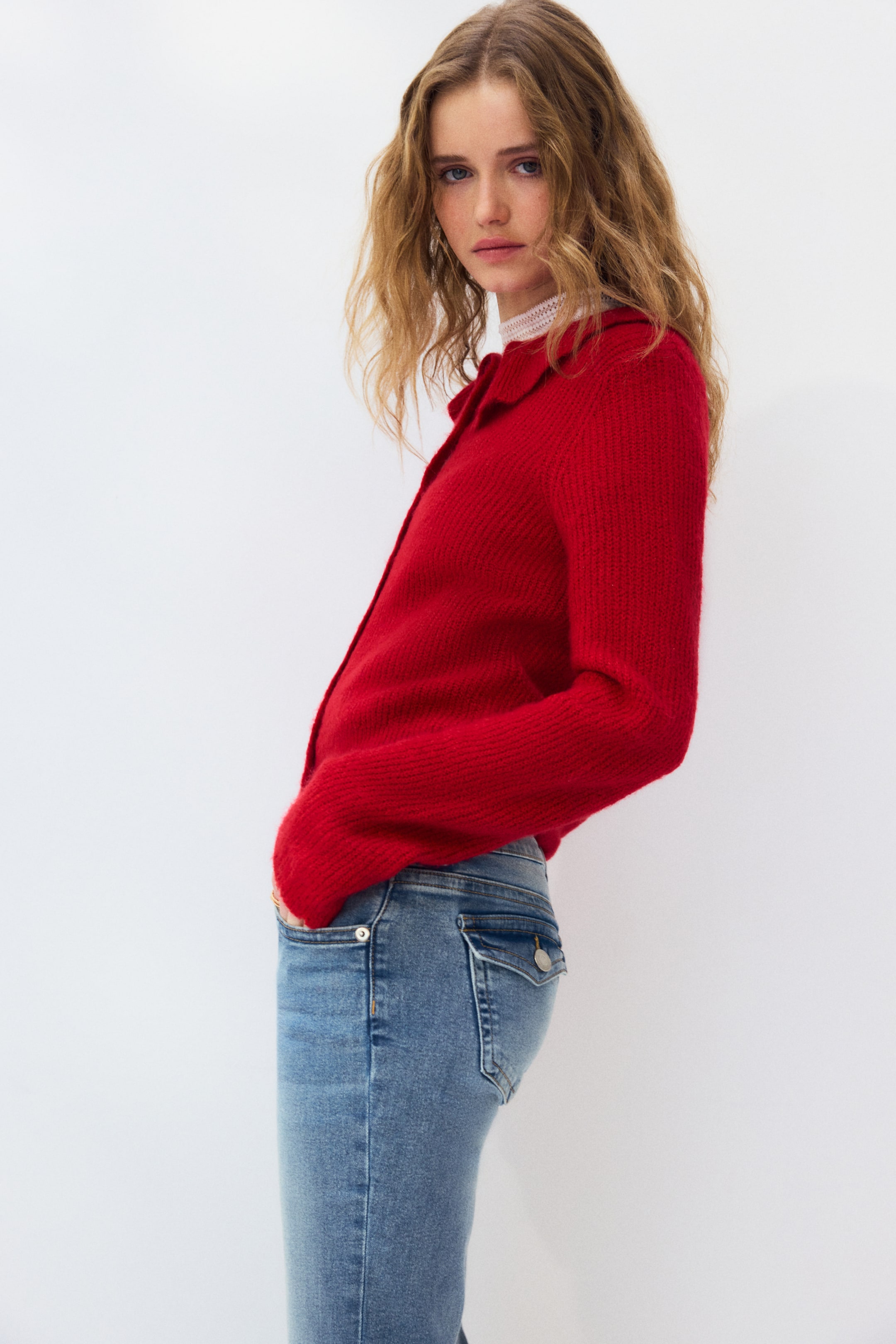 Jean évasé taille basse