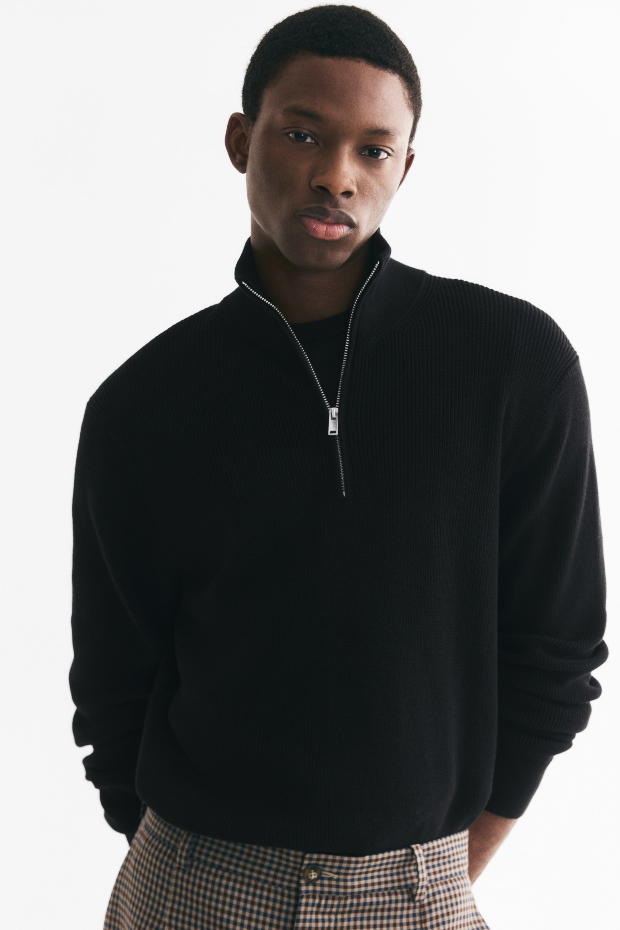 Regular-Fit Half-Zip Sweater