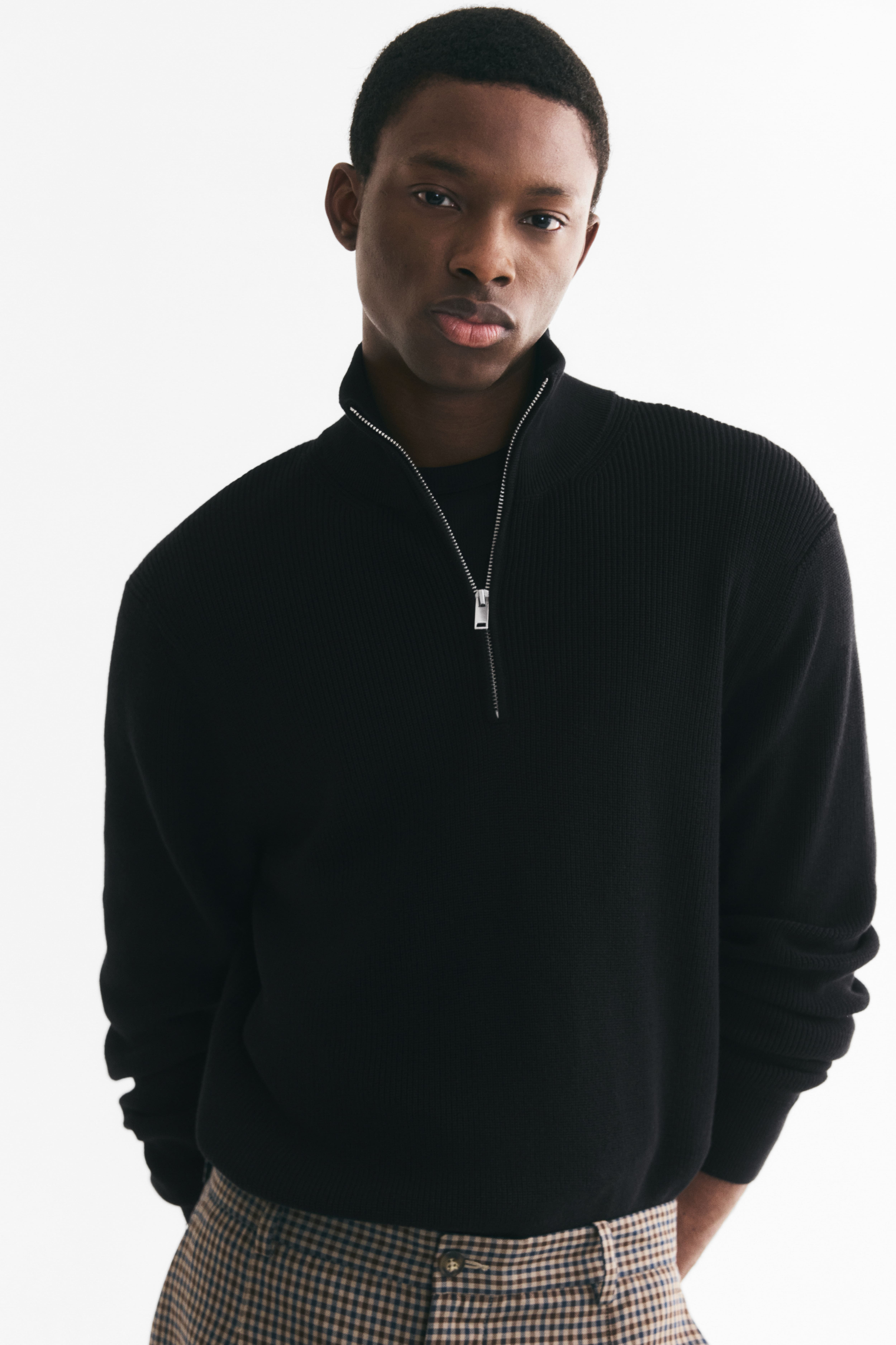 Regular-Fit Half-Zip Sweater