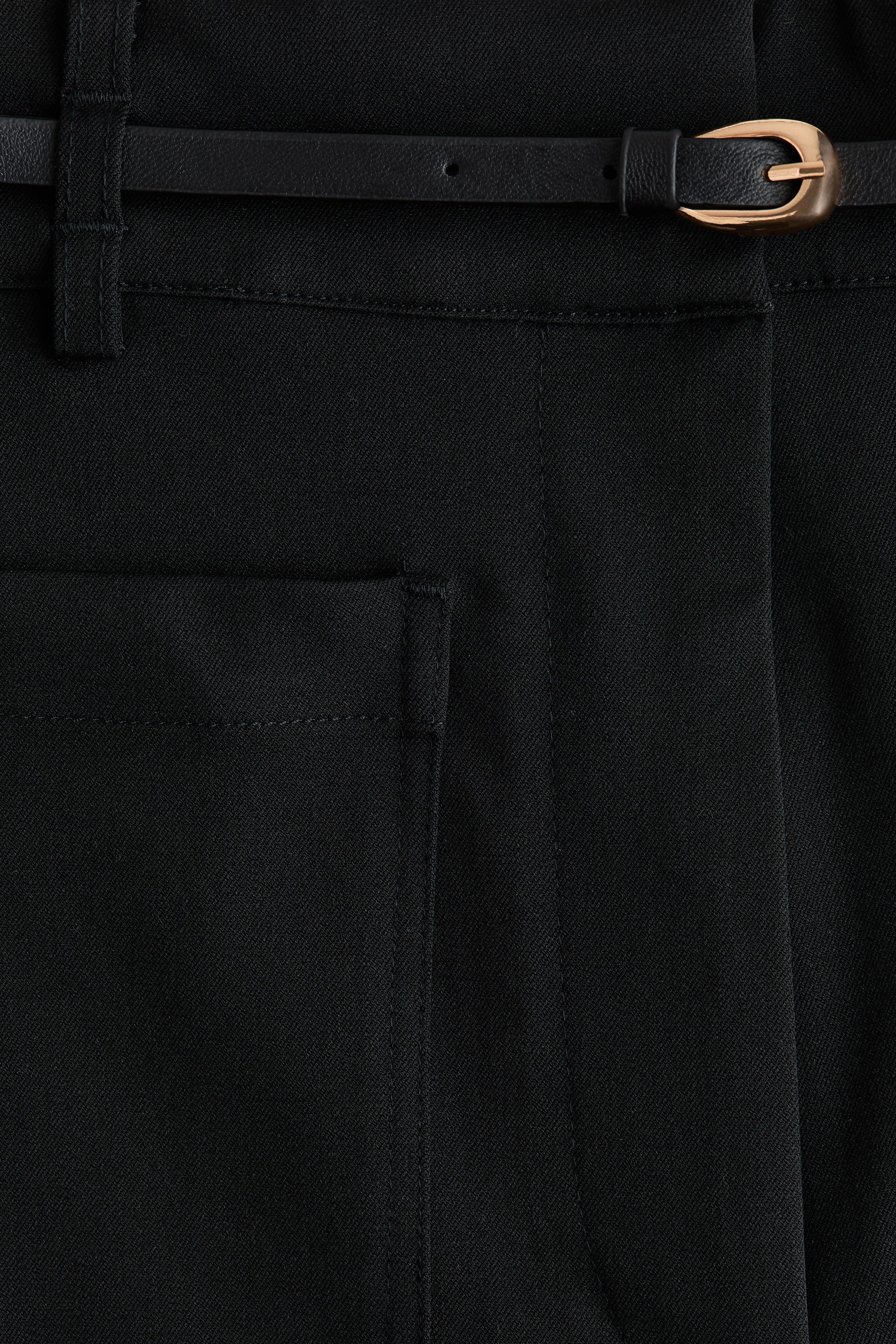 View larger image: Flared Belted Pants - Black - Ladies | H&M US 6