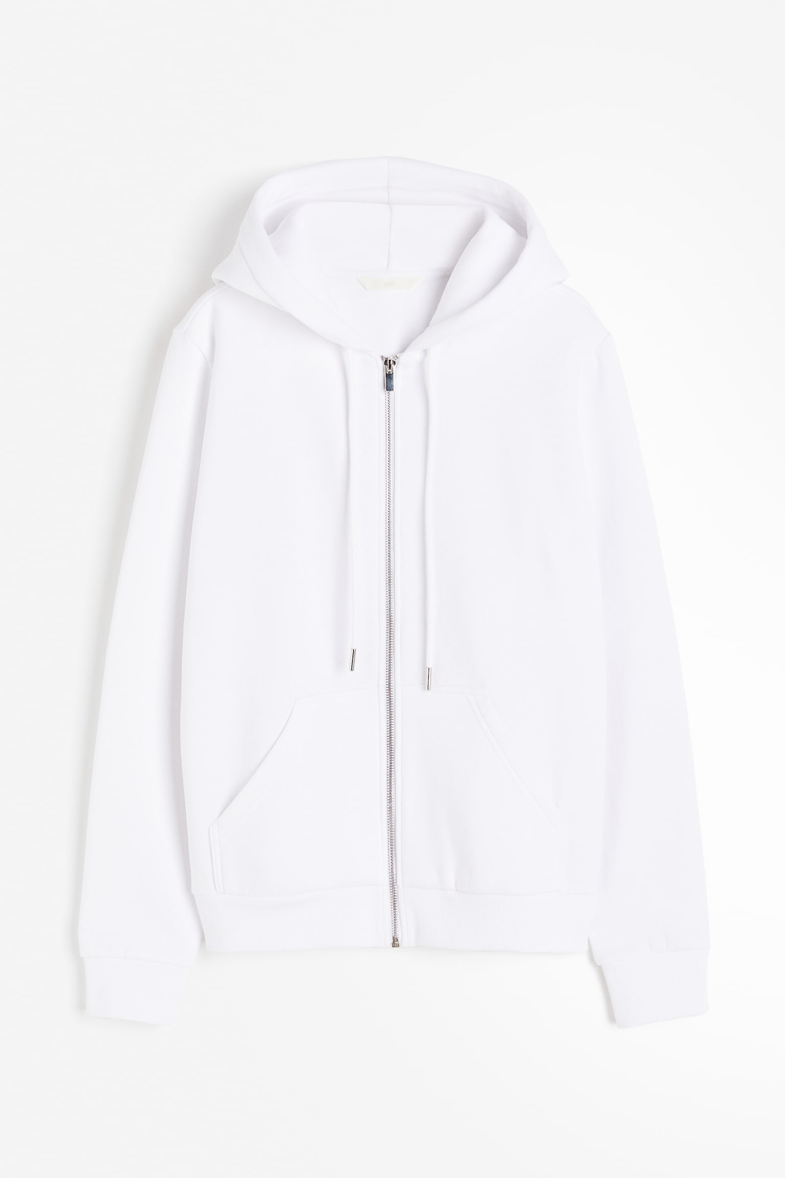 Zip-through hoodie - White/Black - 1