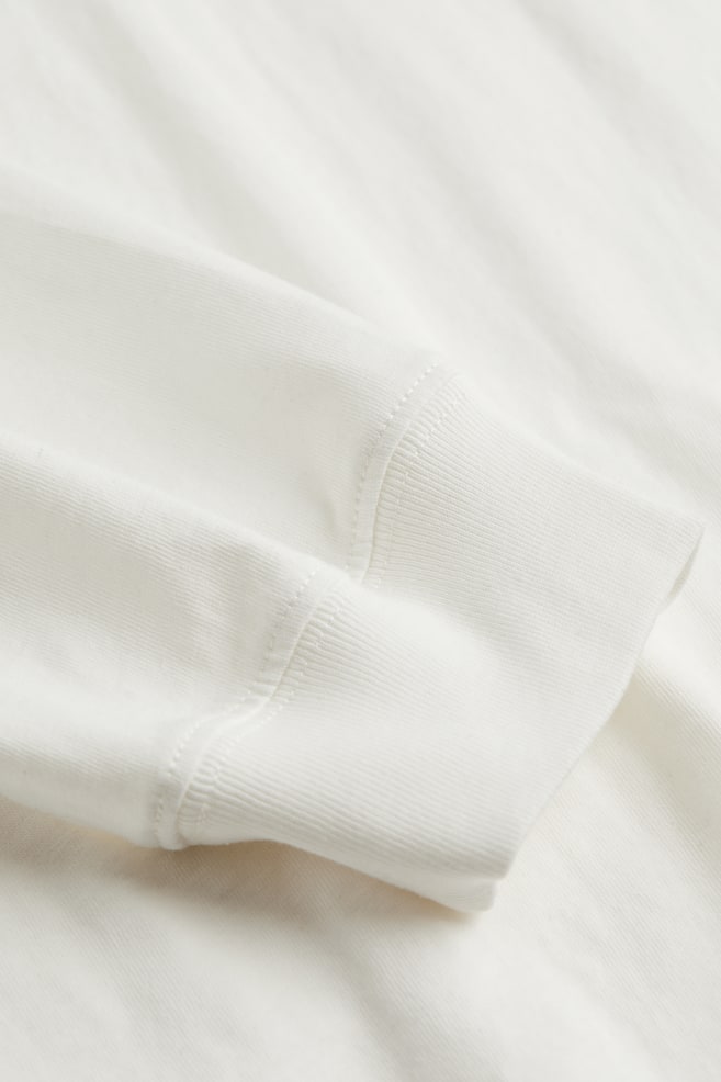 Maglia a maniche lunghe in jersey - Bianco/Nero/Verde - 3