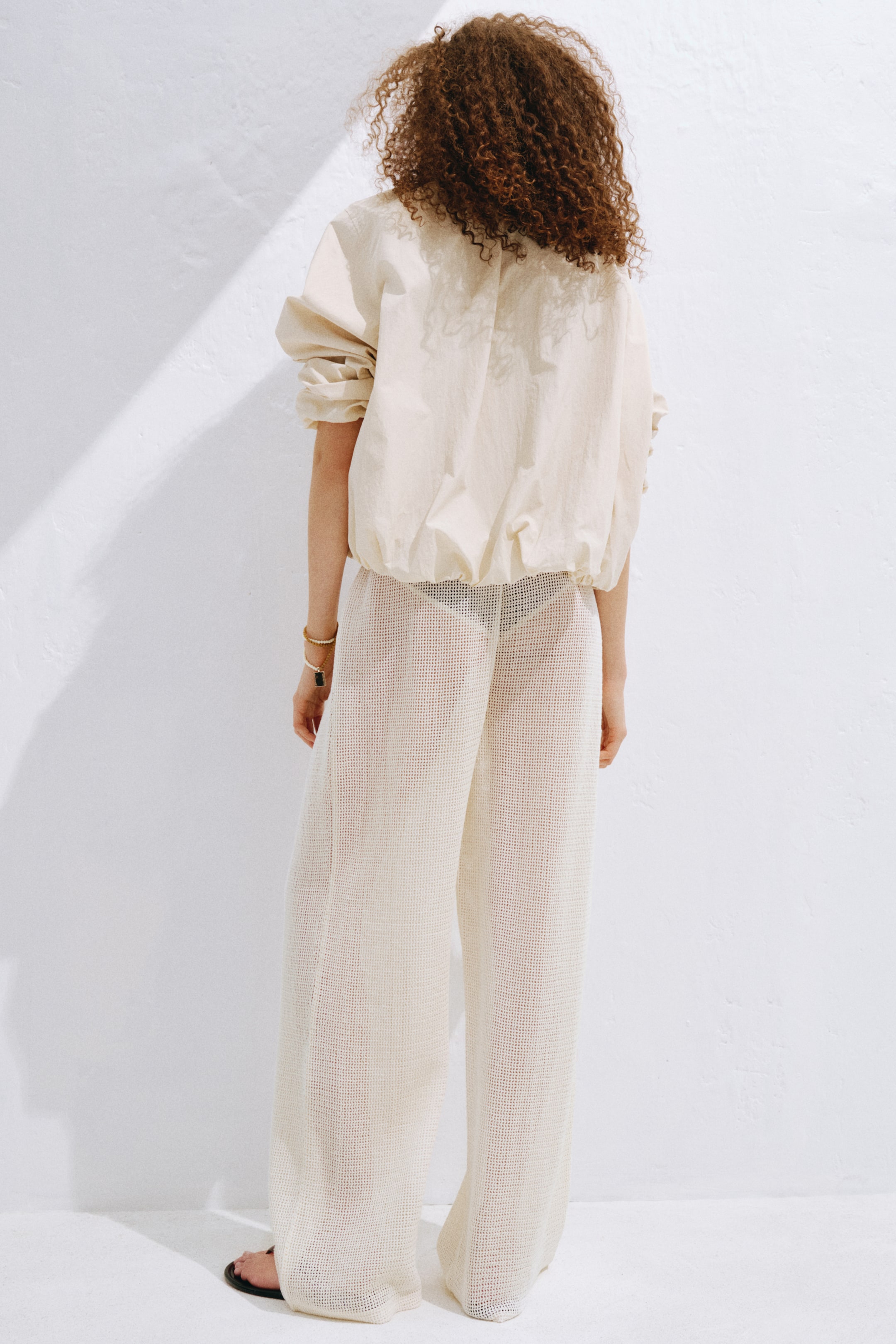 Женские брюки H&M Mesh Pants with Drawstring — фото 4