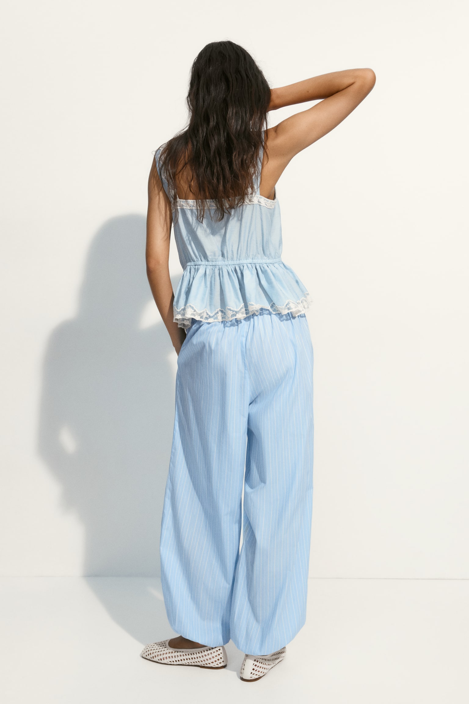 Cotton balloon trousers - 4