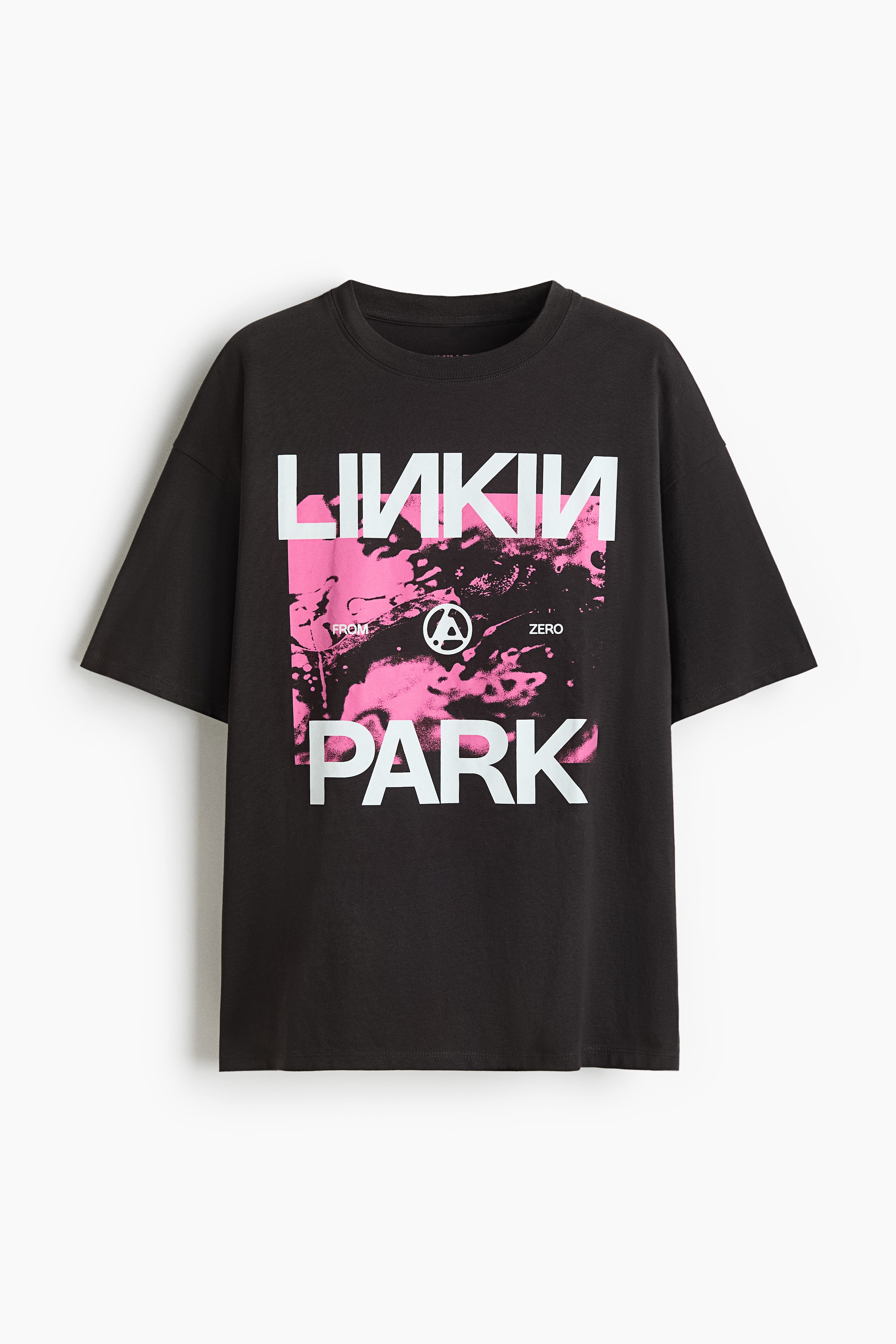 Oversized print-motif T-shirt - Black/Linkin Park