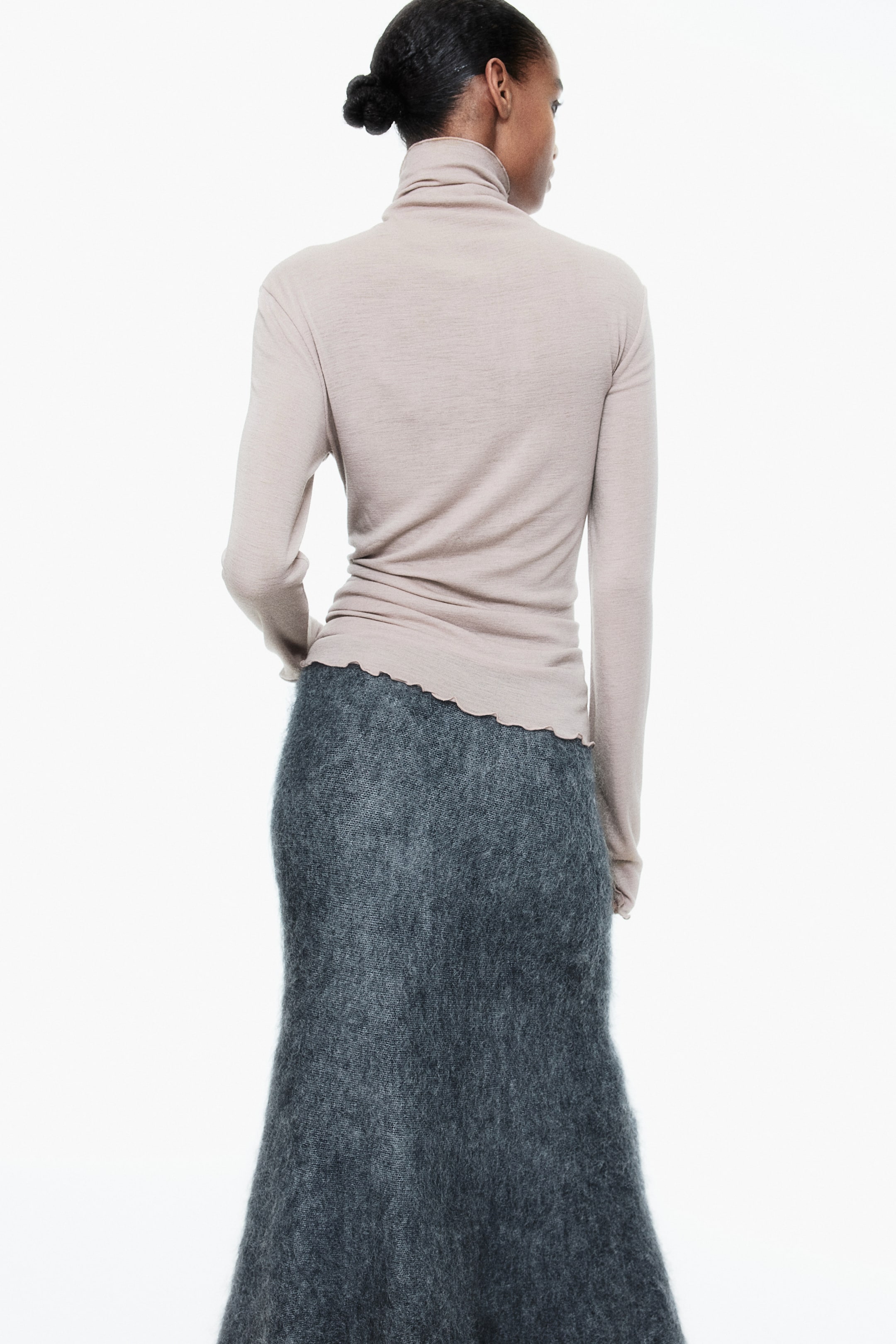 Wool Mock Turtleneck Top