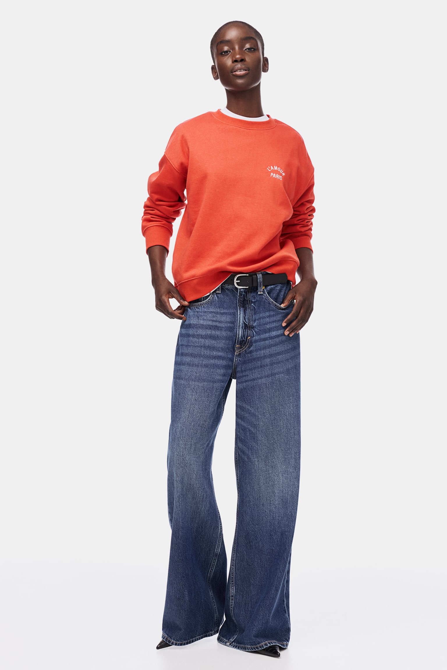 Text-motif sweatshirt - Orange/Paris/Light grey marl/NYC/Dark grey/Brunch/Light turquoise/Art Collective/Light grey/Athletics/Cream/Le Club/Rust red/Paris/Olive green/Ce Soir/Navy blue/Paris - 4