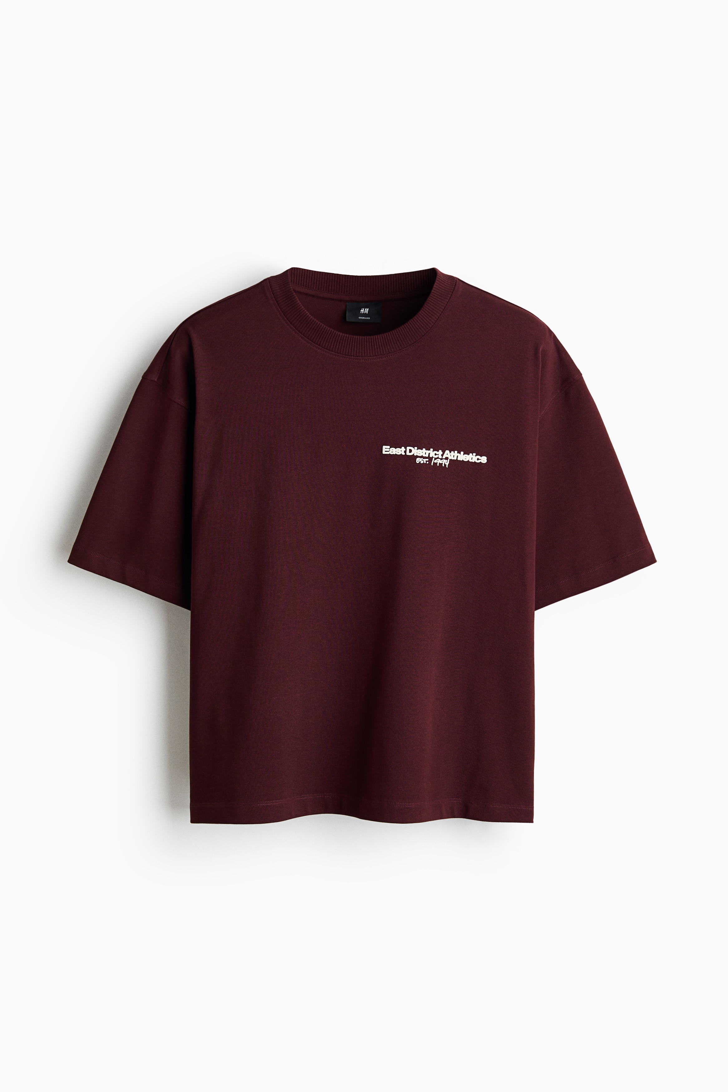 Oversized Fit Printed T-shirt - Burgundy/East District/Cream/Phys.Ed.