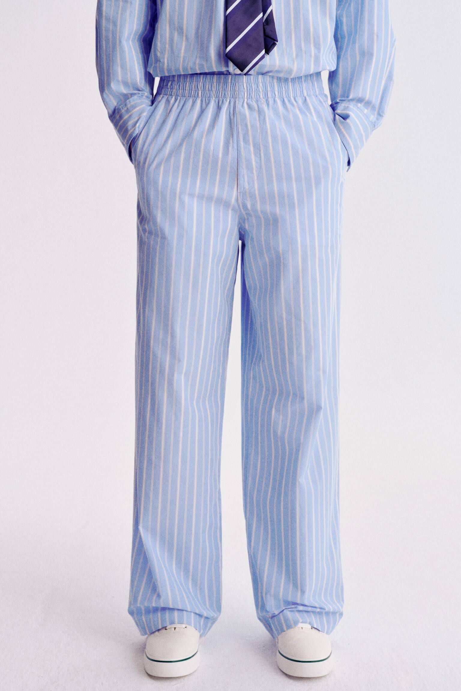 Hose Relaxed Fit - Hellblau/Gestreift - 7