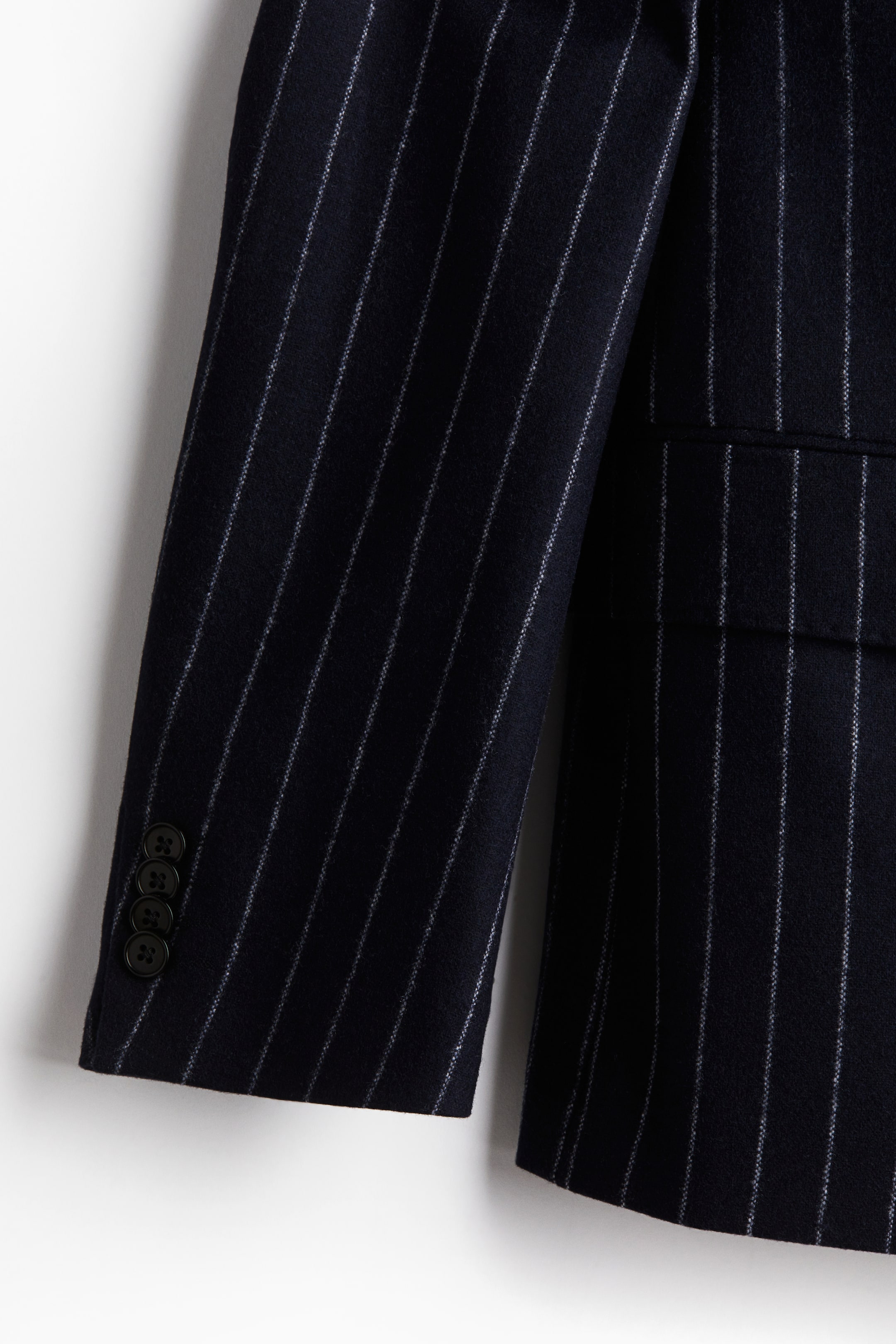 Regular Fit Wool-blend jacket - Navy blue/Pinstriped - Men | H&M GB 8