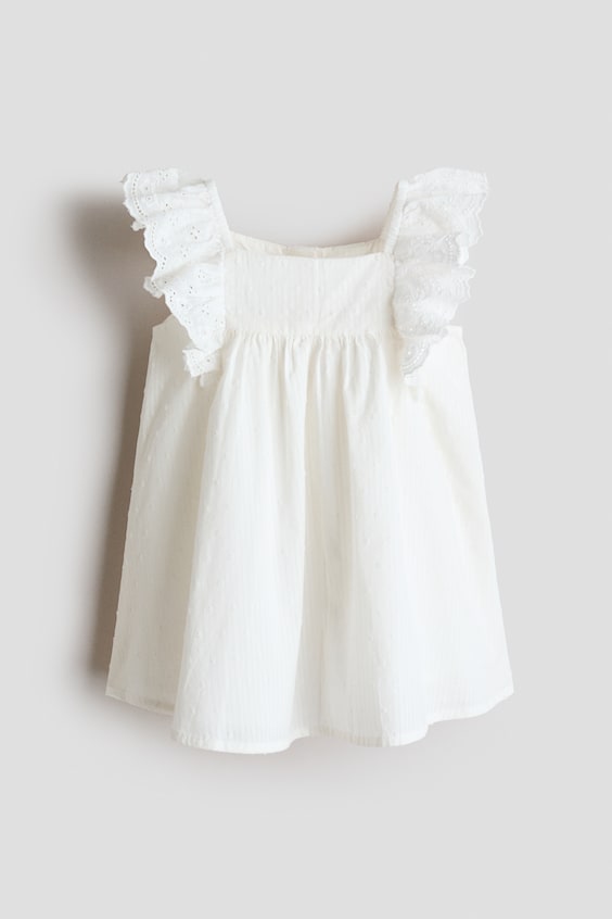 Детские платья H&M Ruffle-Trimmed Cotton Dress