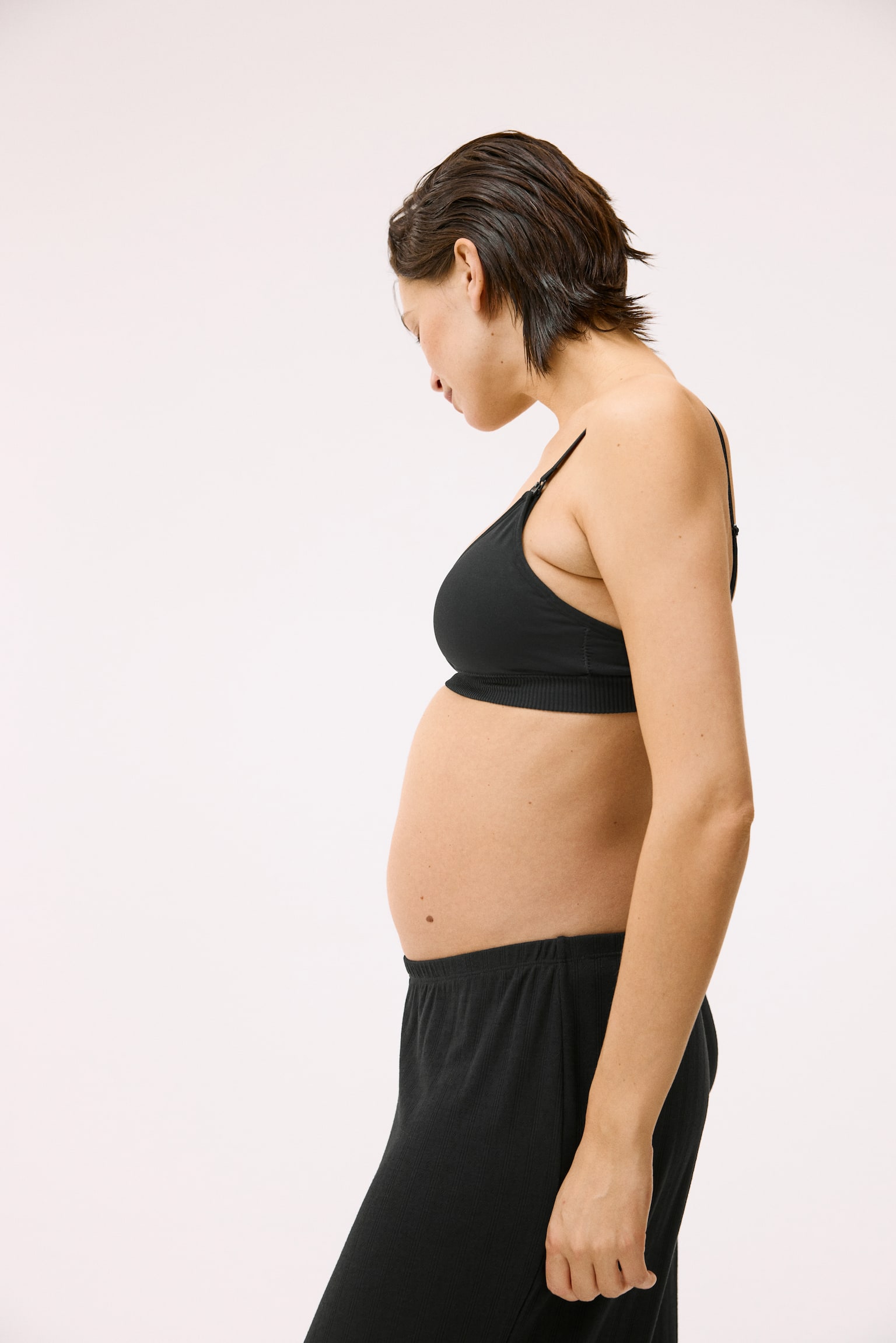 MAMA Lot de 2 soutiens-gorge d'allaitement paddés - Rose poudré/noir/Noir/beige/Rose ancien/noir - 4