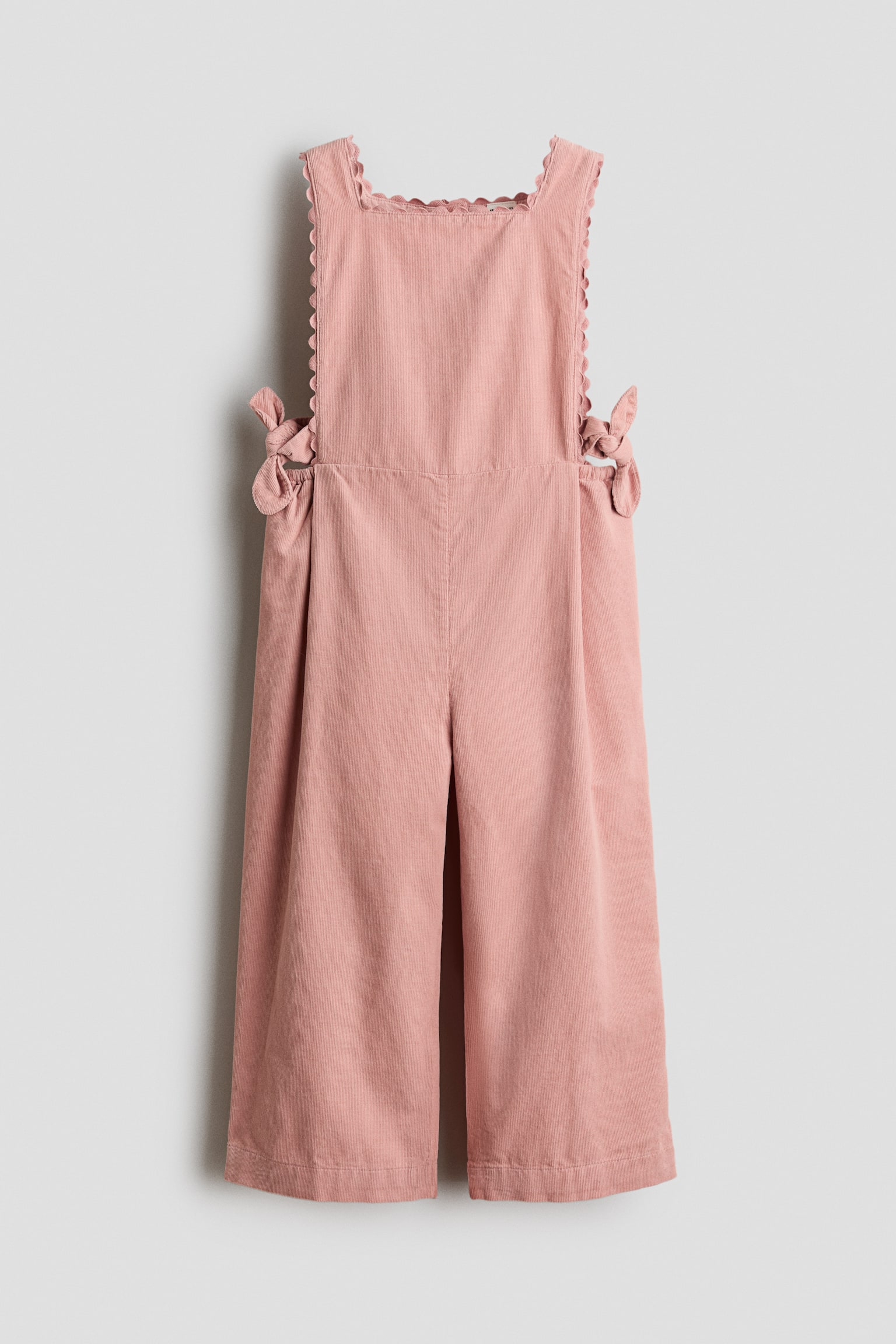 Cotton corduroy jumpsuit - Light dusty pink - 1