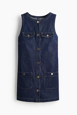 Ärmlös jeansklänning