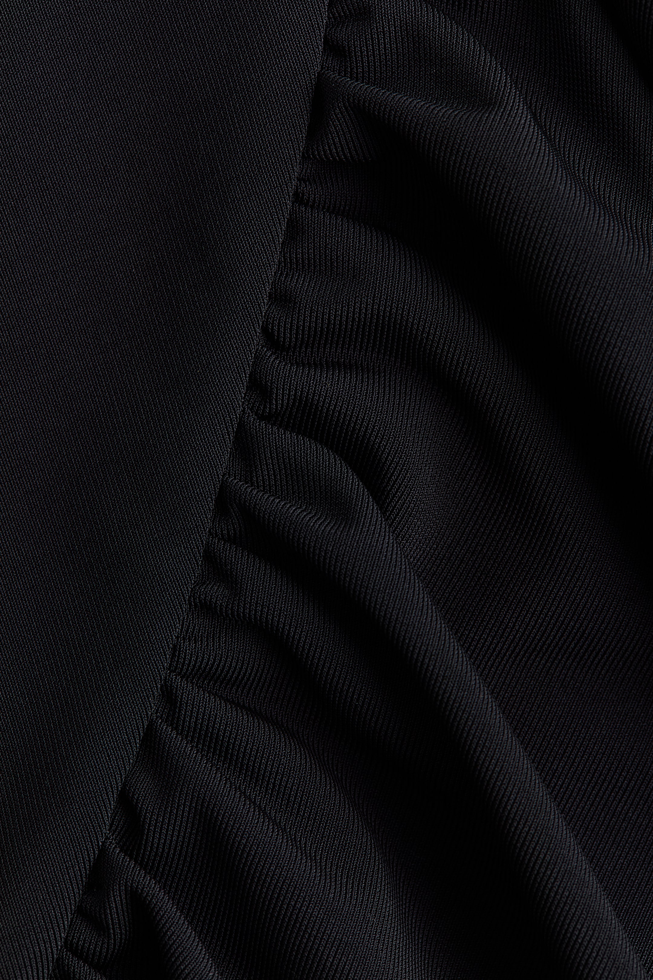 Draped Mock Turtleneck Dress
