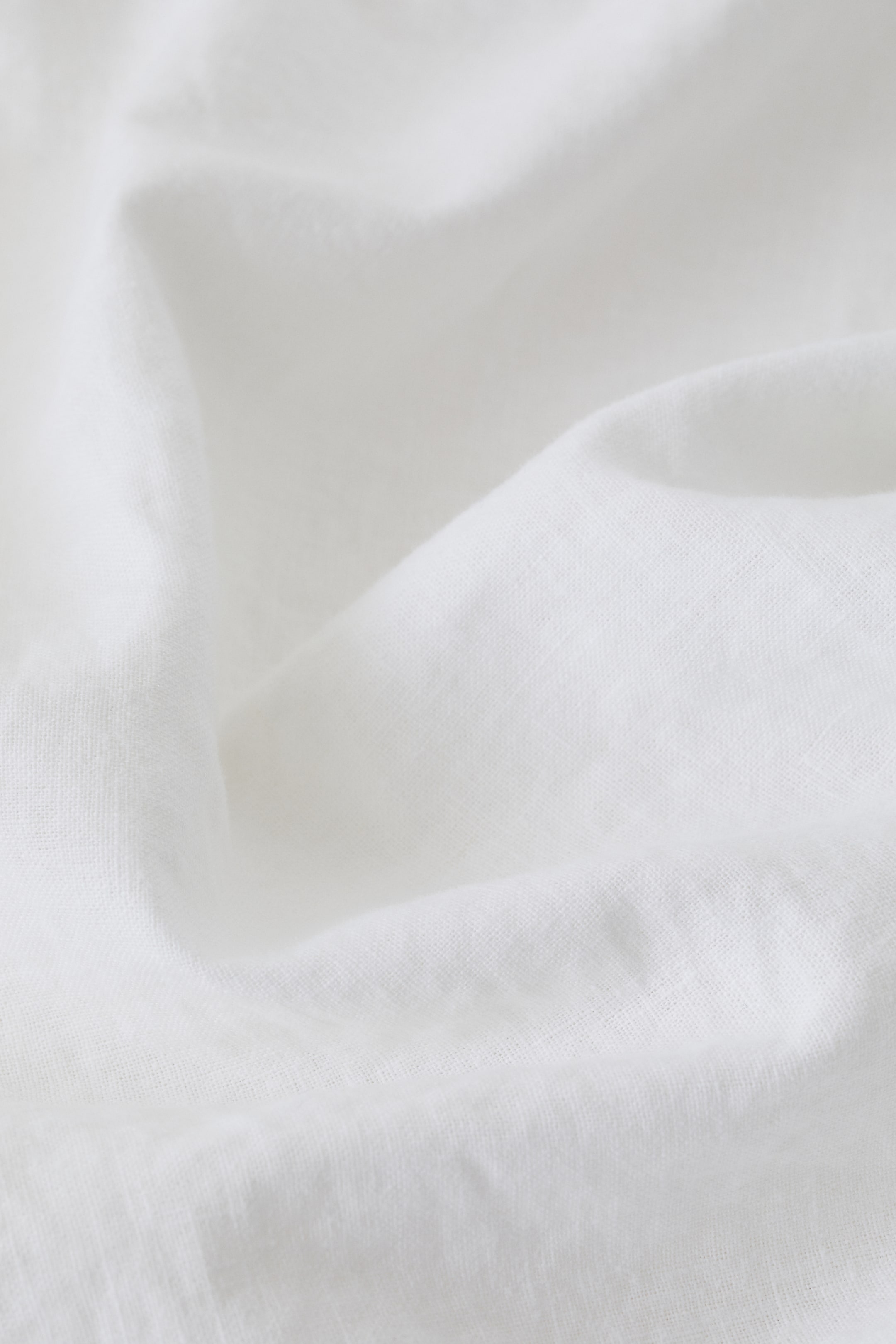 Linen-blend double/king valance - White - Home All | H&M GB