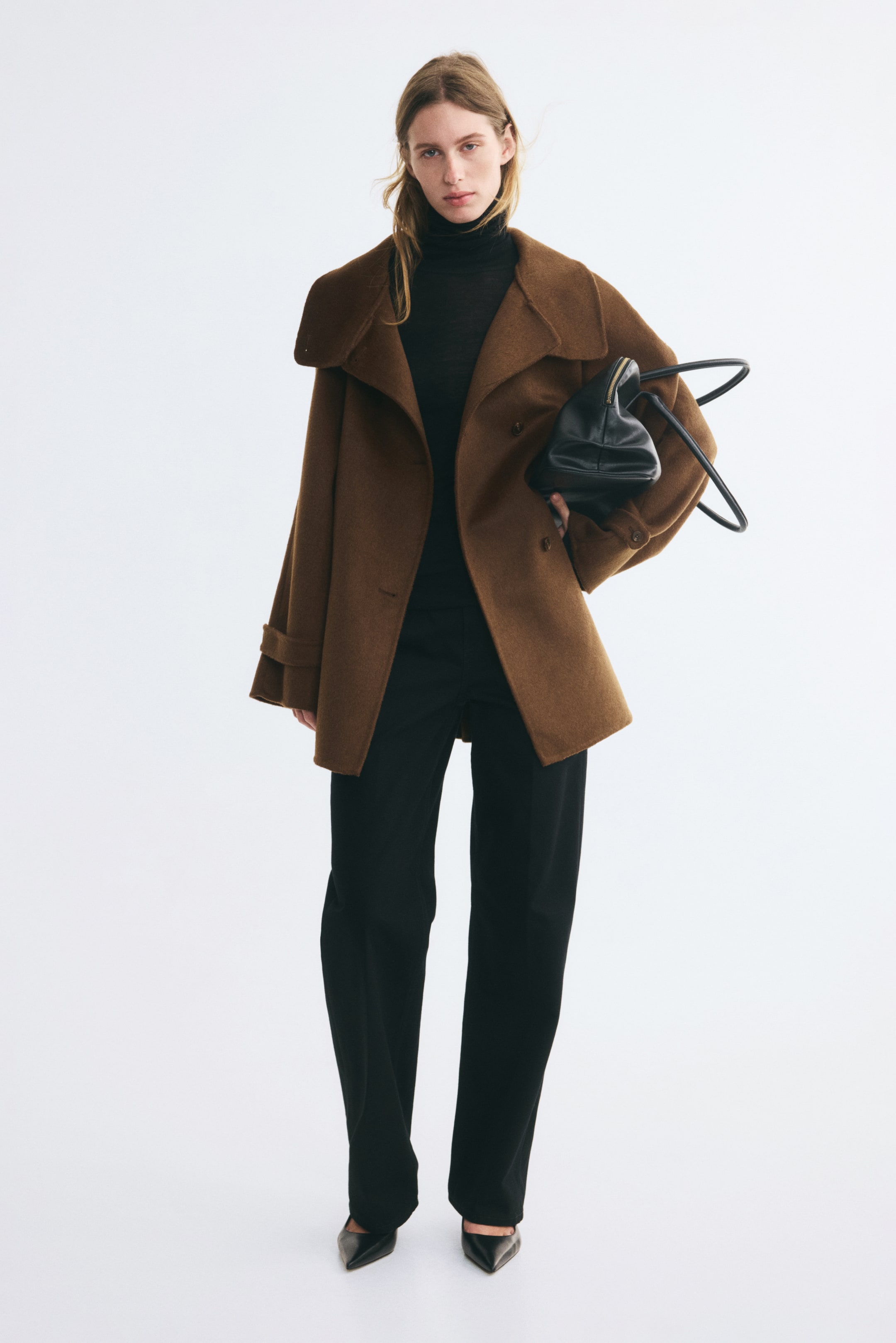 Manteau fait main en laine mélangée