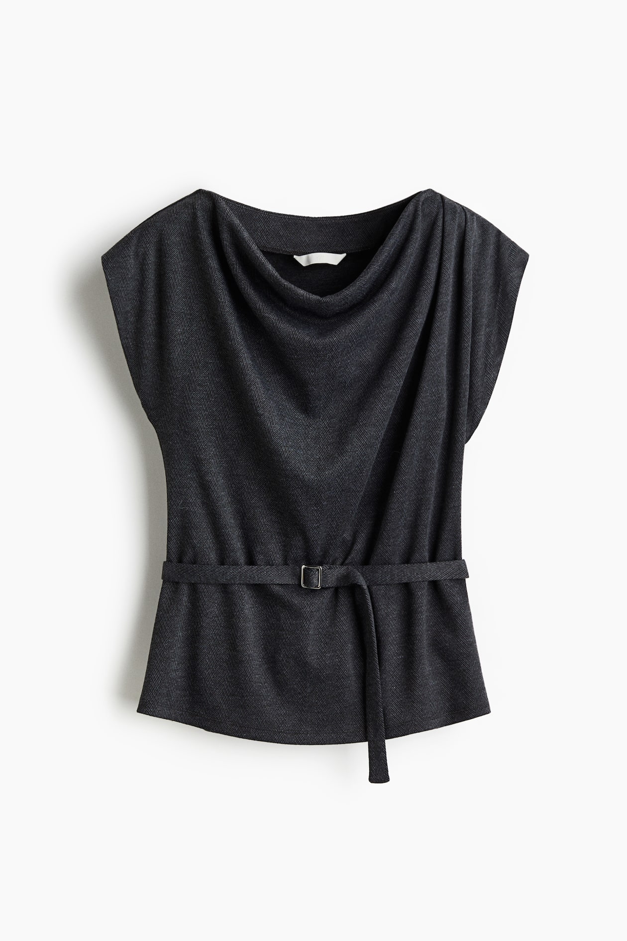Blouse Drapée James Perse – Taille M – Gris – Manches Longues – Occasion
